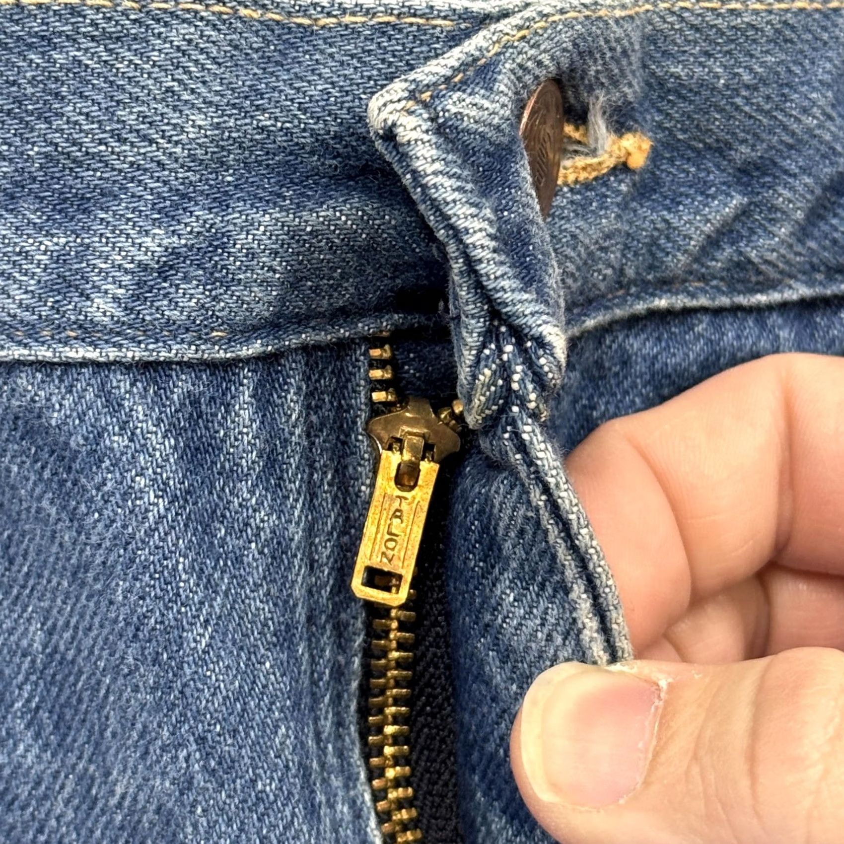 Denime Rustler Jeans Mens 30x30 Blue Denim Regular Fit Straight Leg Zip Fly Jeans Size US 30 / EU 46 - 4 Thumbnail