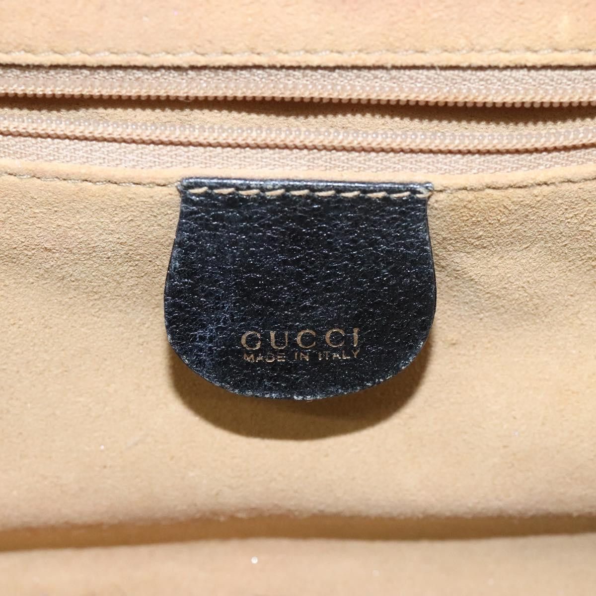 Gucci GUCCI Bamboo Hand Bag Leather Black Gold 013 122 013 122 Size ONE SIZE - 17 Thumbnail
