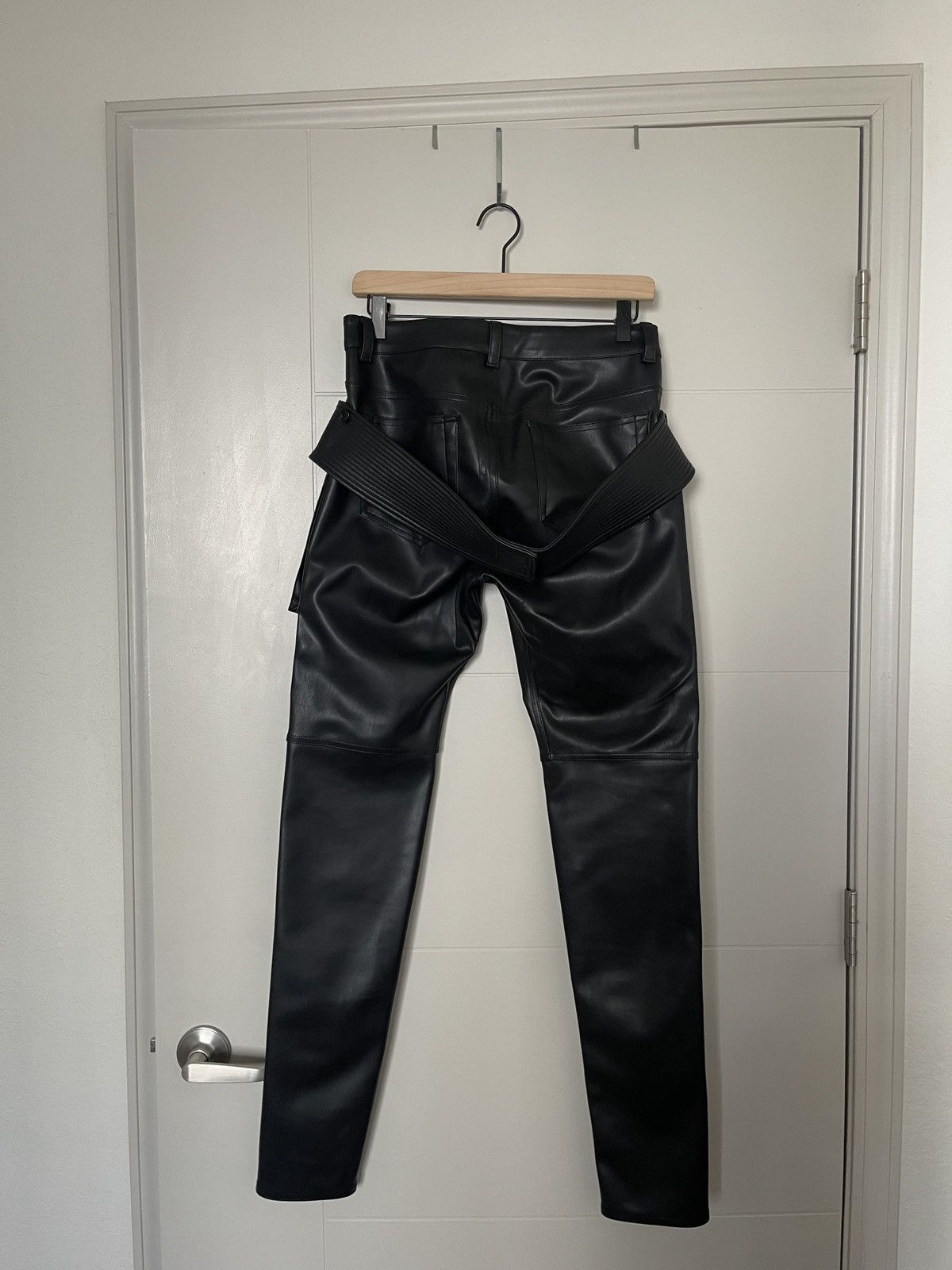 Rick Owens DRKSHDW Vegan Leather Easy Creatch Cargo Pants Size US 28 / EU 44 - 2 Thumbnail