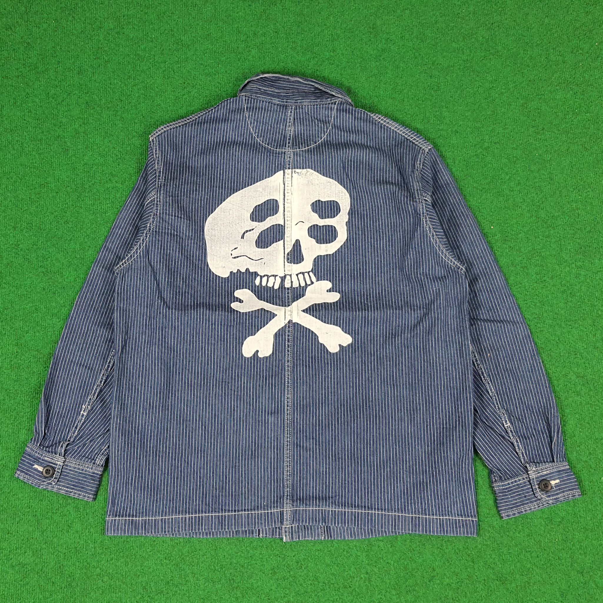 Vintage Uniqlo Japanese Brand Denim Custom Logo Jacket
