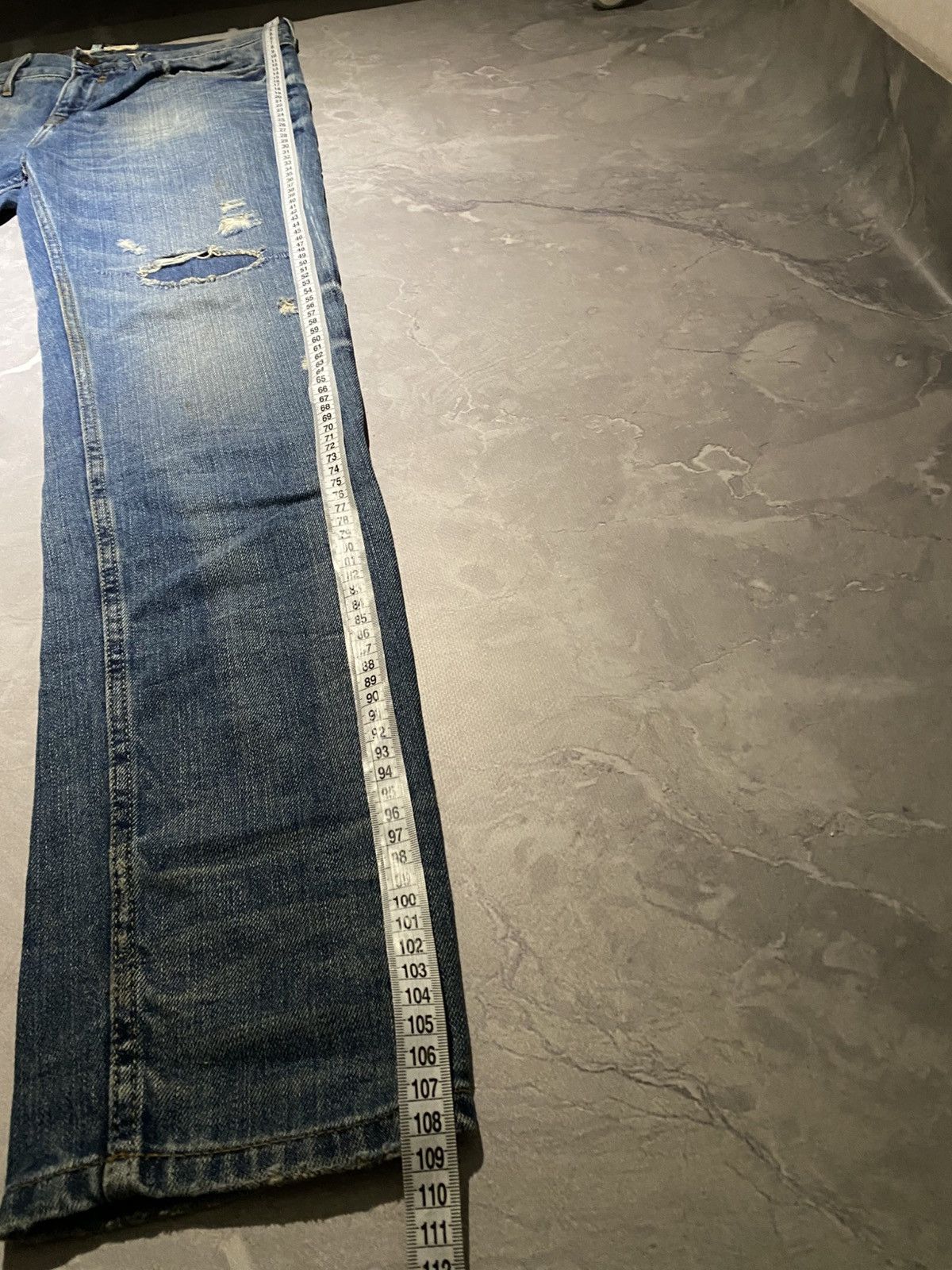 Japanese Brand Heavy Distressed Underground Darkwear Jean / Drip Y2K Size US 33 - 13 Thumbnail