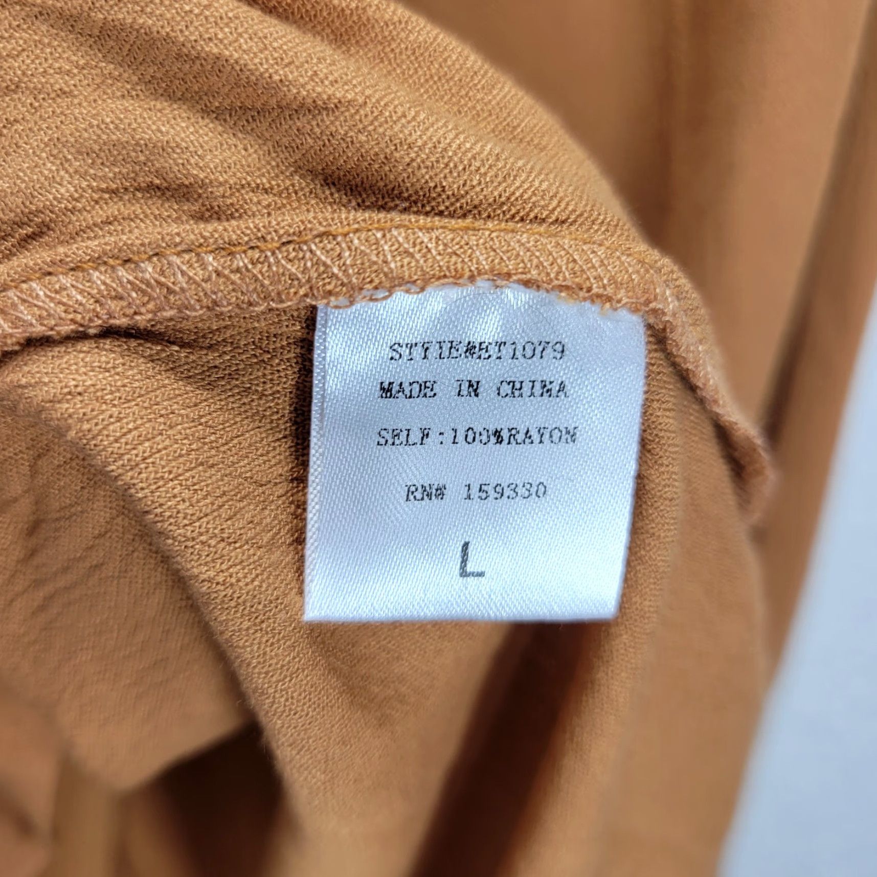 Vintage Heyson Brown Off The Shoulder Boho Blouse Shirt Flounce Soft Long Sleeve L NWT Size L / US 10 / IT 46 - 7 Thumbnail