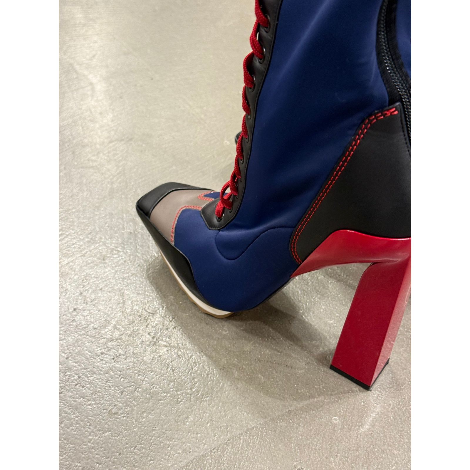 Versace S/S2017 Versace iconic runway neoprene multi color high boot Size US 9 / IT 39 - 10 Thumbnail