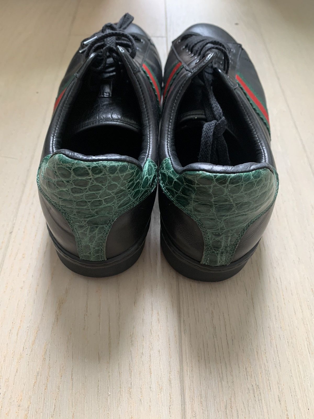 Gucci Gucci Leather Low-top Ace Sneakers with Web Size US 8 / EU 41 - 3 Thumbnail