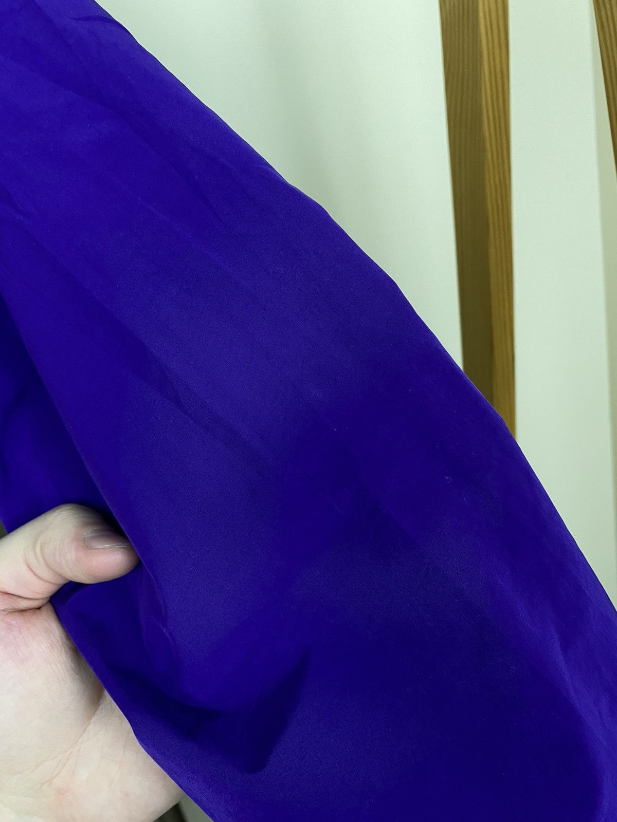 OSKA Oska Minimalist Vibrant Purple Long Coat Hooded Zip Front Size S / US 4 / IT 40 - 17 Thumbnail