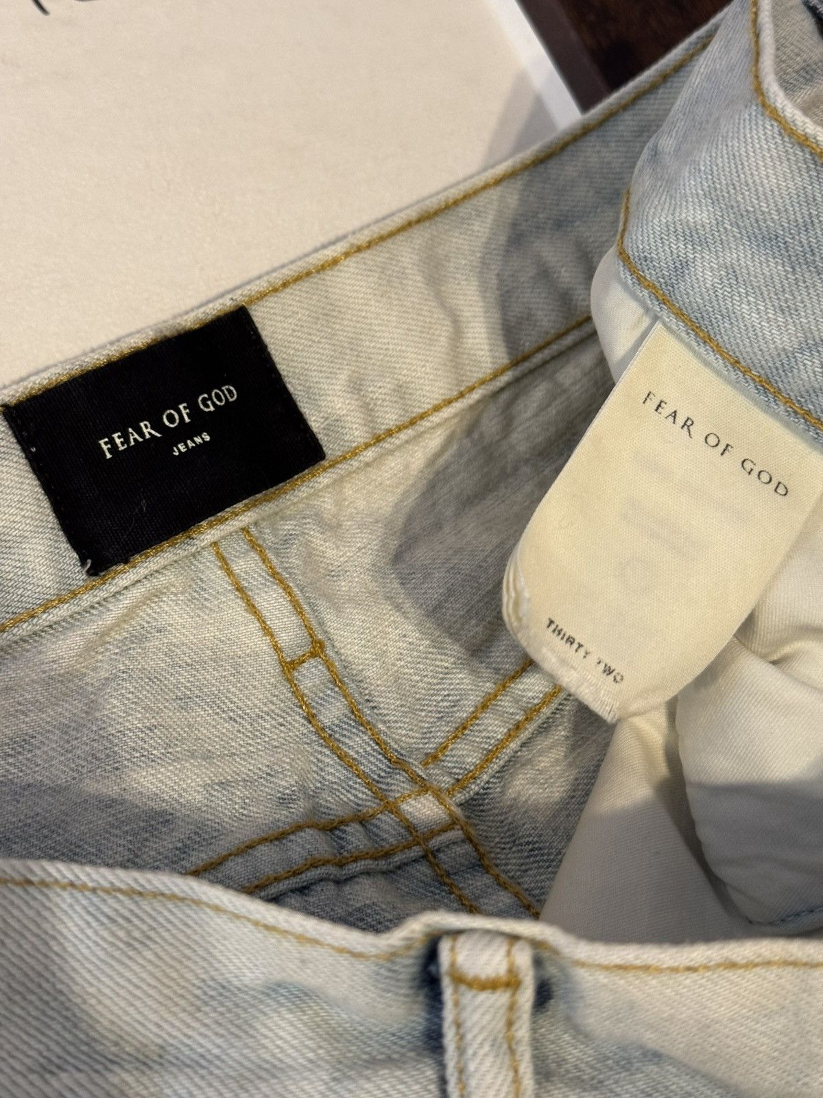 Fear of God 🔥Fear of God Blue Selvedge Inverted Holy Water Jeans SZ 32 Size US 32 / EU 48 - 10 Thumbnail