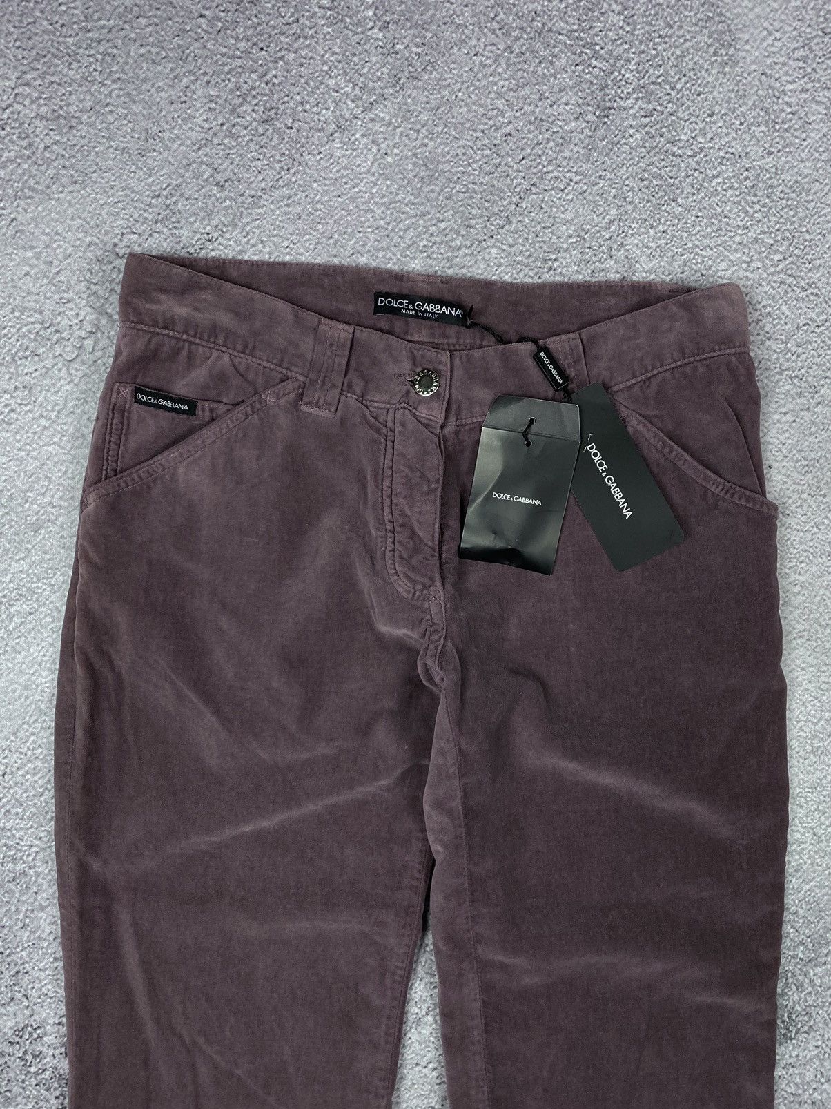 Dolce & Gabbana × Vintage Dolce Gabbana Runway 2003 Velvet Velour Bondage Womens Pants Size 28" / US 6 / IT 42 - 3 Thumbnail