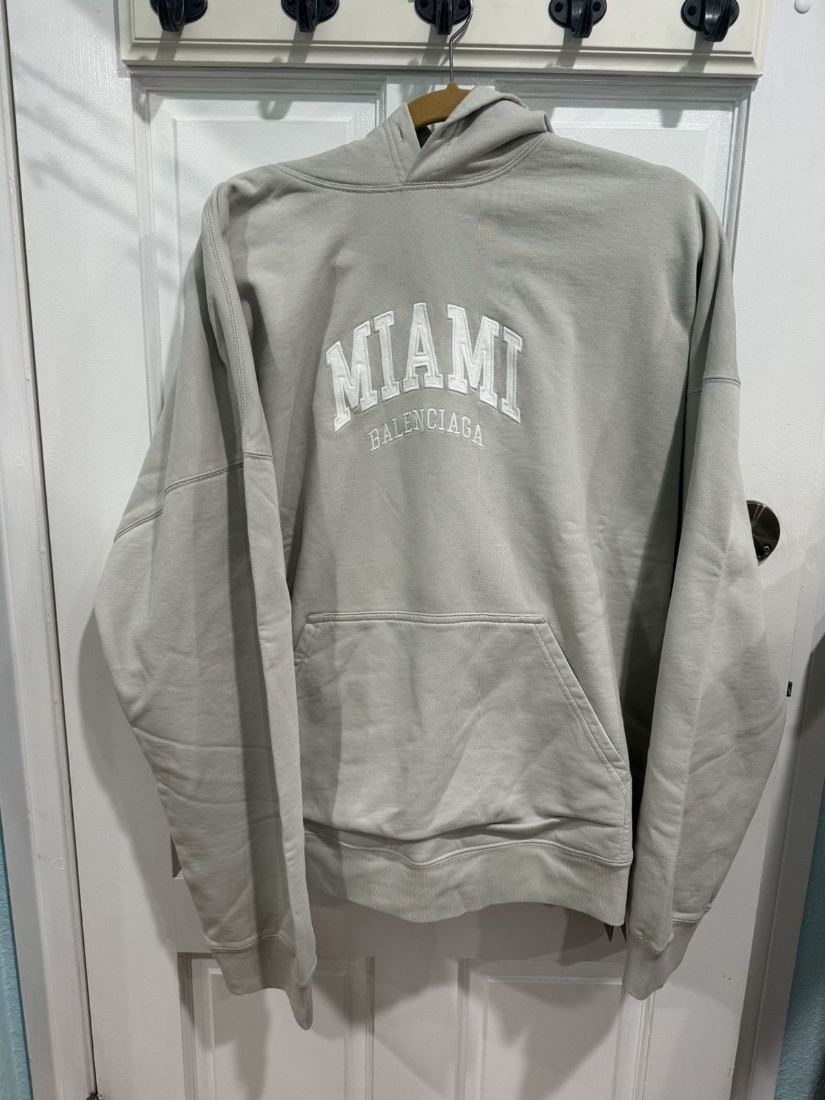Balenciaga Wide Fit Miami Hoodie 'Shell White'
