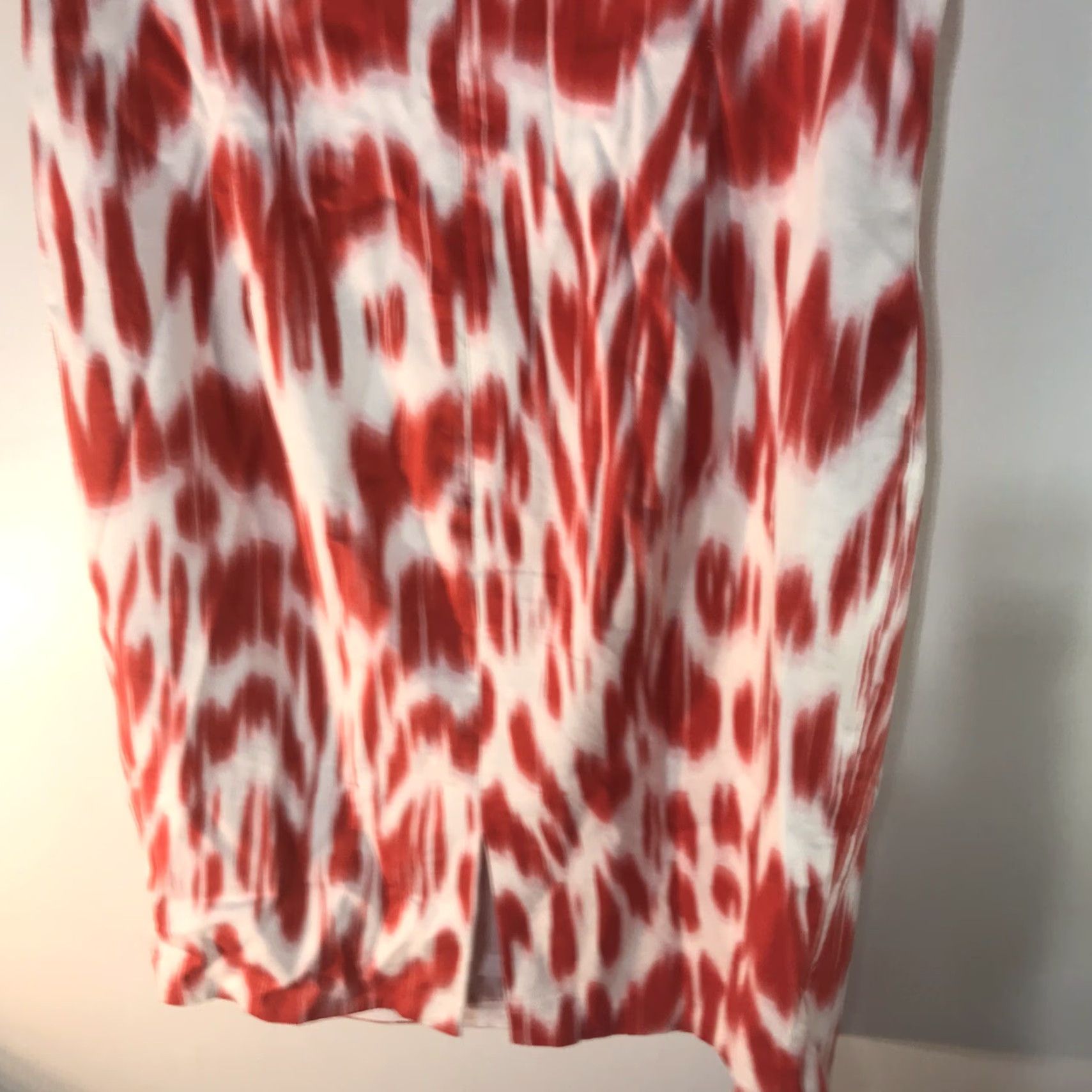 Jones New York Jones New York Women's Midi Sleeveless Dress Cotton Spandex Geometric Classic 12 Red White Size XL / US 12-14 / IT 48-50 - 6 Thumbnail