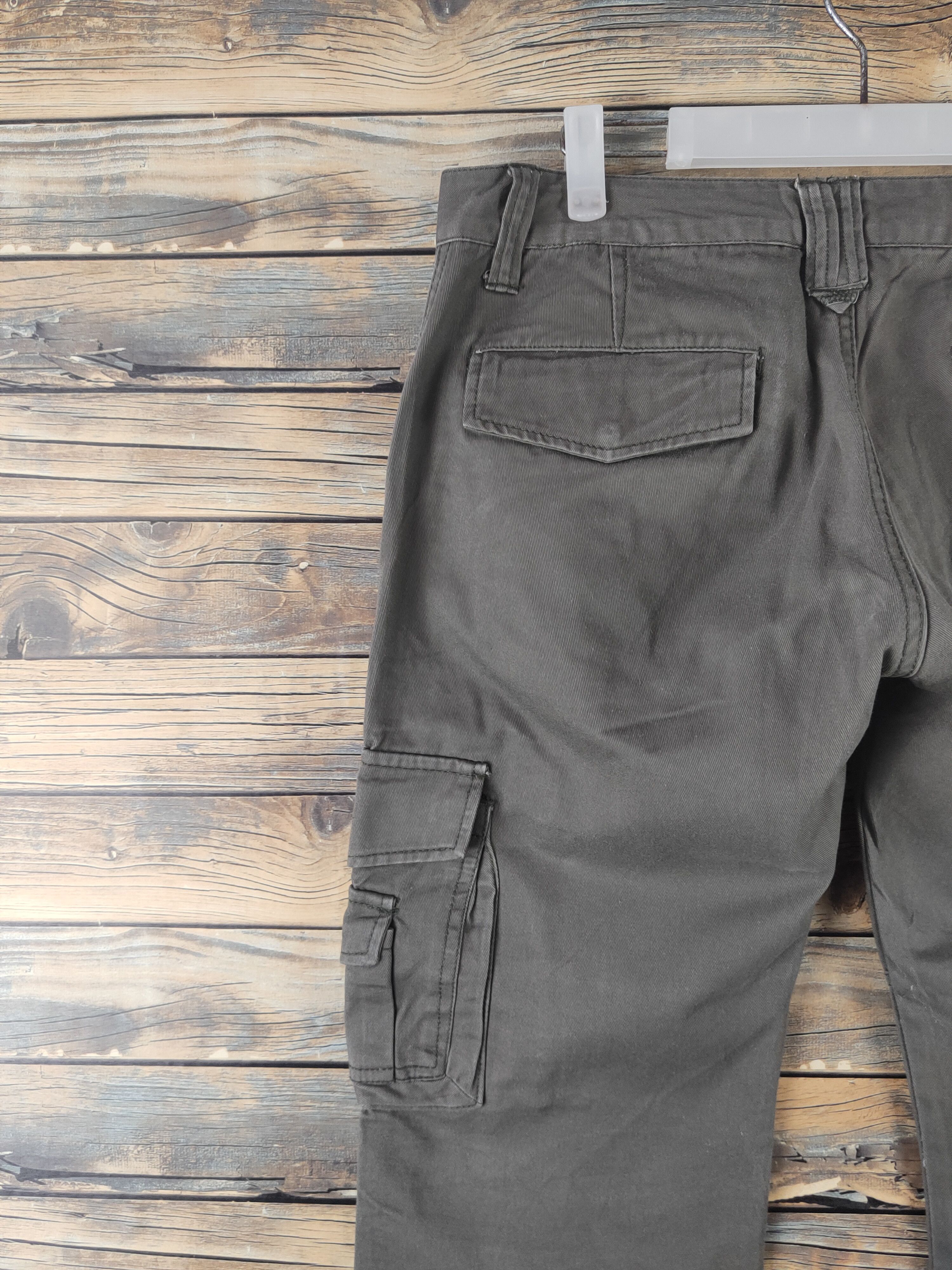 Japanese Brand DL Root Three Dark Olive Multipocket Cargo Pants #1911 Size 33" - 8 Thumbnail