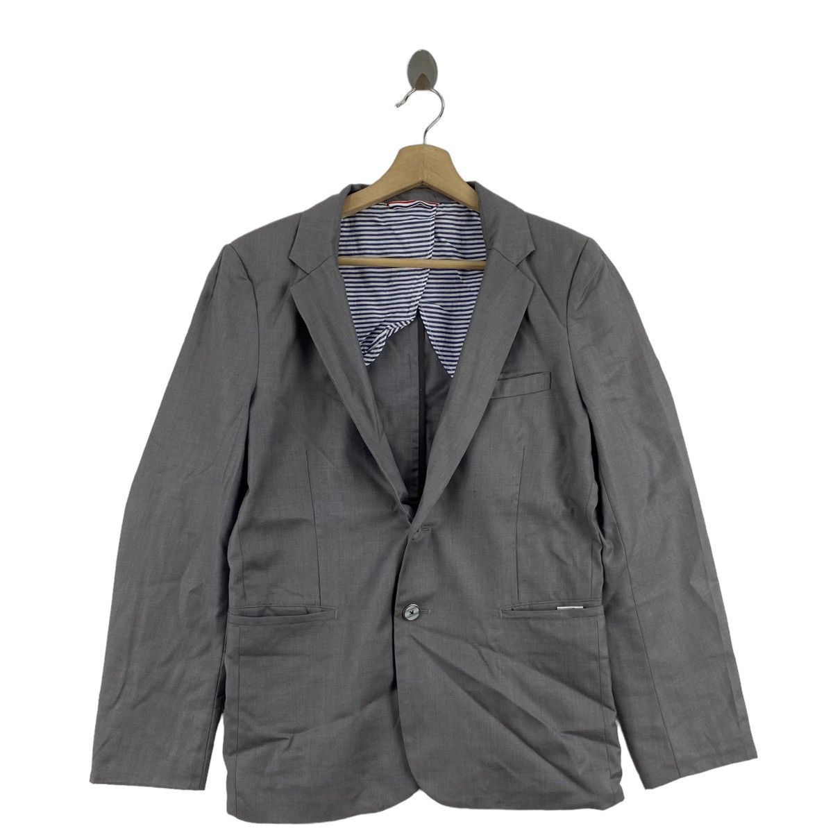 Japanese Brand × semanticdesign SEMANTIC DESIGN Punk Japanese Brand Plain Grey Blazer Coat Size US M / EU 48-50 / 2 - 1 Thumbnail