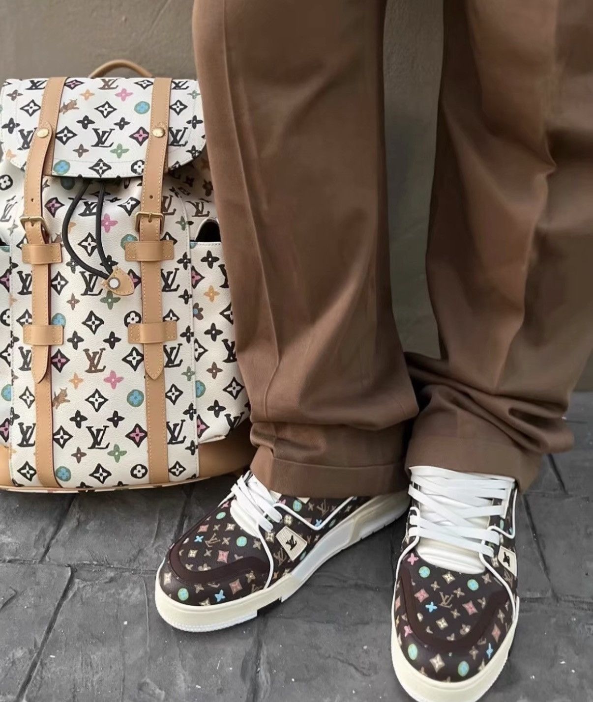 Louis Vuitton Louis Vuitton Tyler Collaboration Trainer Brown Sneakers J41 Size US 9 / EU 42 - 2 Thumbnail