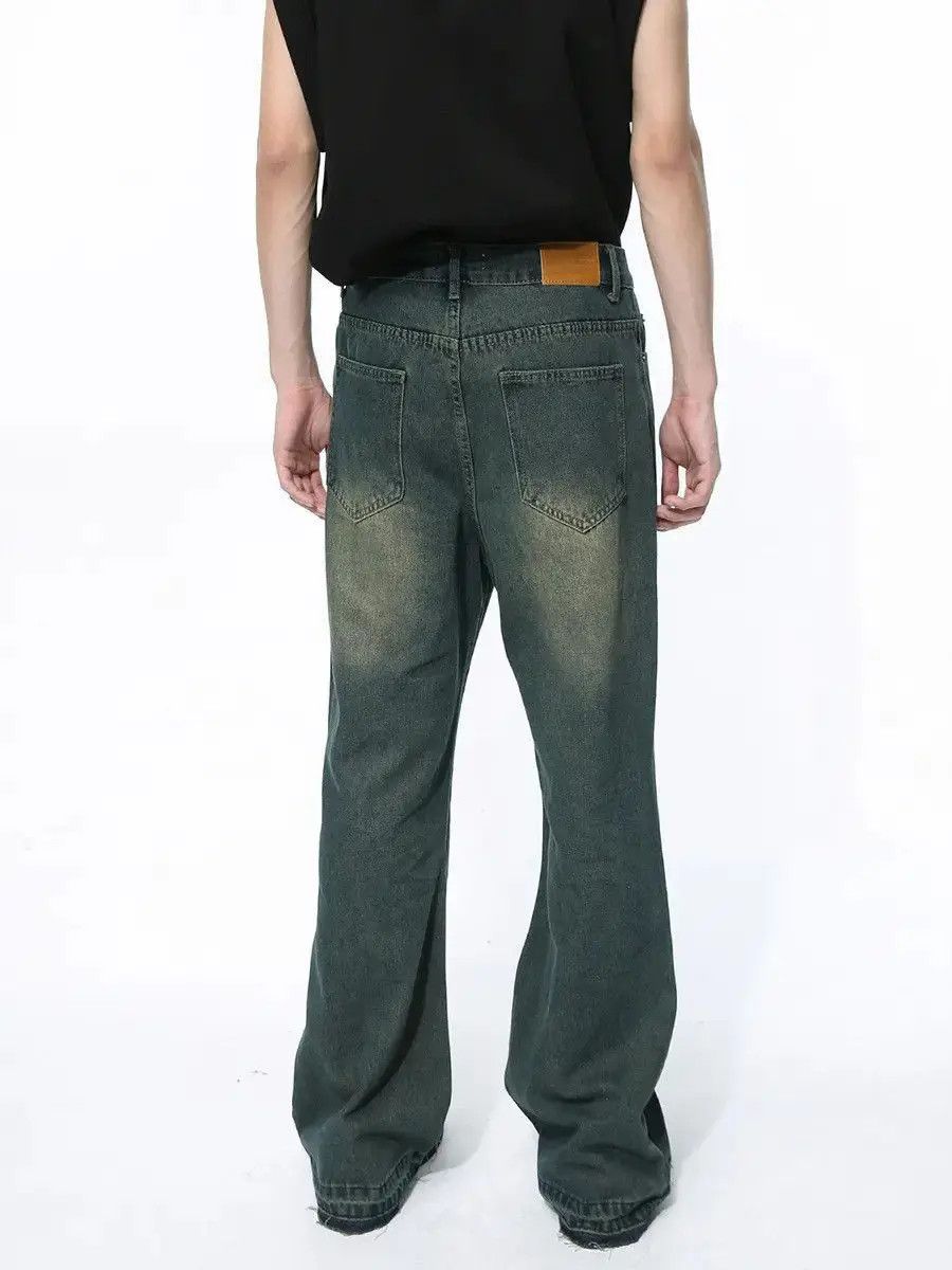 Japanese Brand Retro loose fringe micro flared jeans Size US 32 / EU 48 - 3 Thumbnail