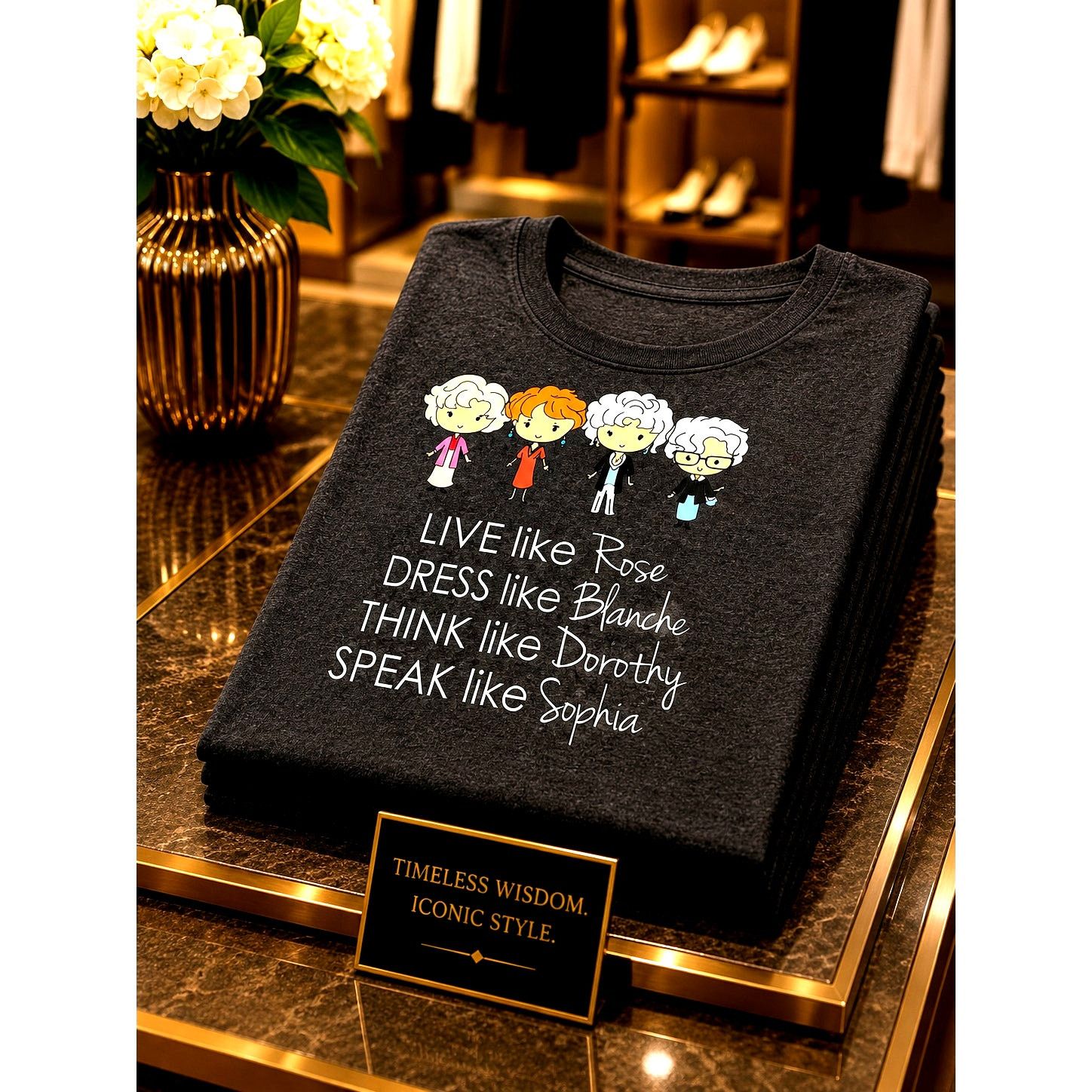 Other Live Like Rose Golden Girls T Shirt Dark Gray size S (4) Size S / US 4 / IT 40 - 1 Thumbnail