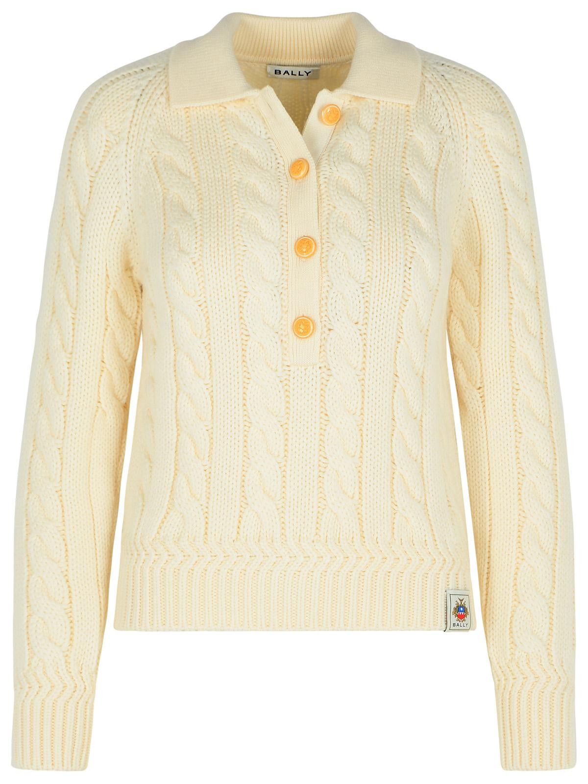 Bally BALLY Ivory Extrafine Merino Wool Sweater Size S / US 4 / IT 40 - 1 Thumbnail