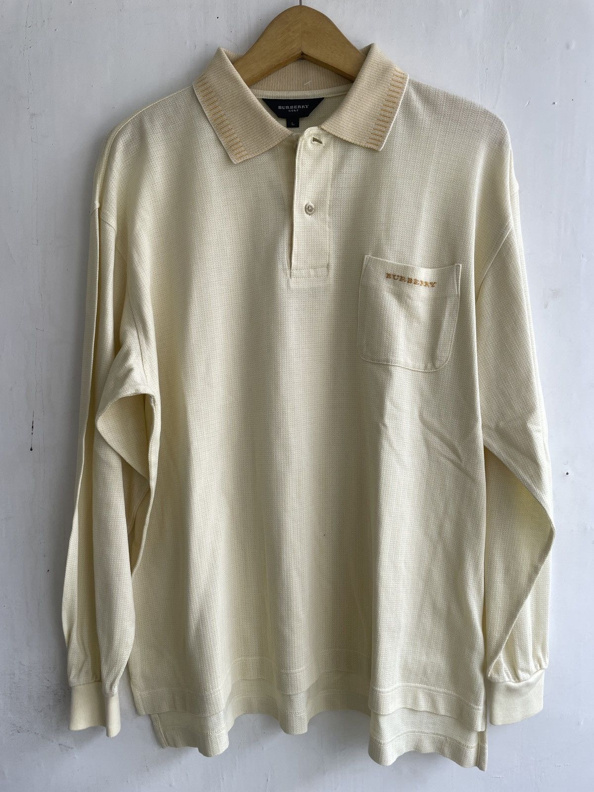 Burberry × Vintage BURBERRY GOLF LONG SLEEVE POLO TSHIRT Size US L / EU 52-54 / 3 - 1 Thumbnail