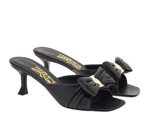 Salvatore Ferragamo o1s1rm0924 Vara Bow Slide in Black Size US 9.5 / IT 39.5 - 7 Thumbnail