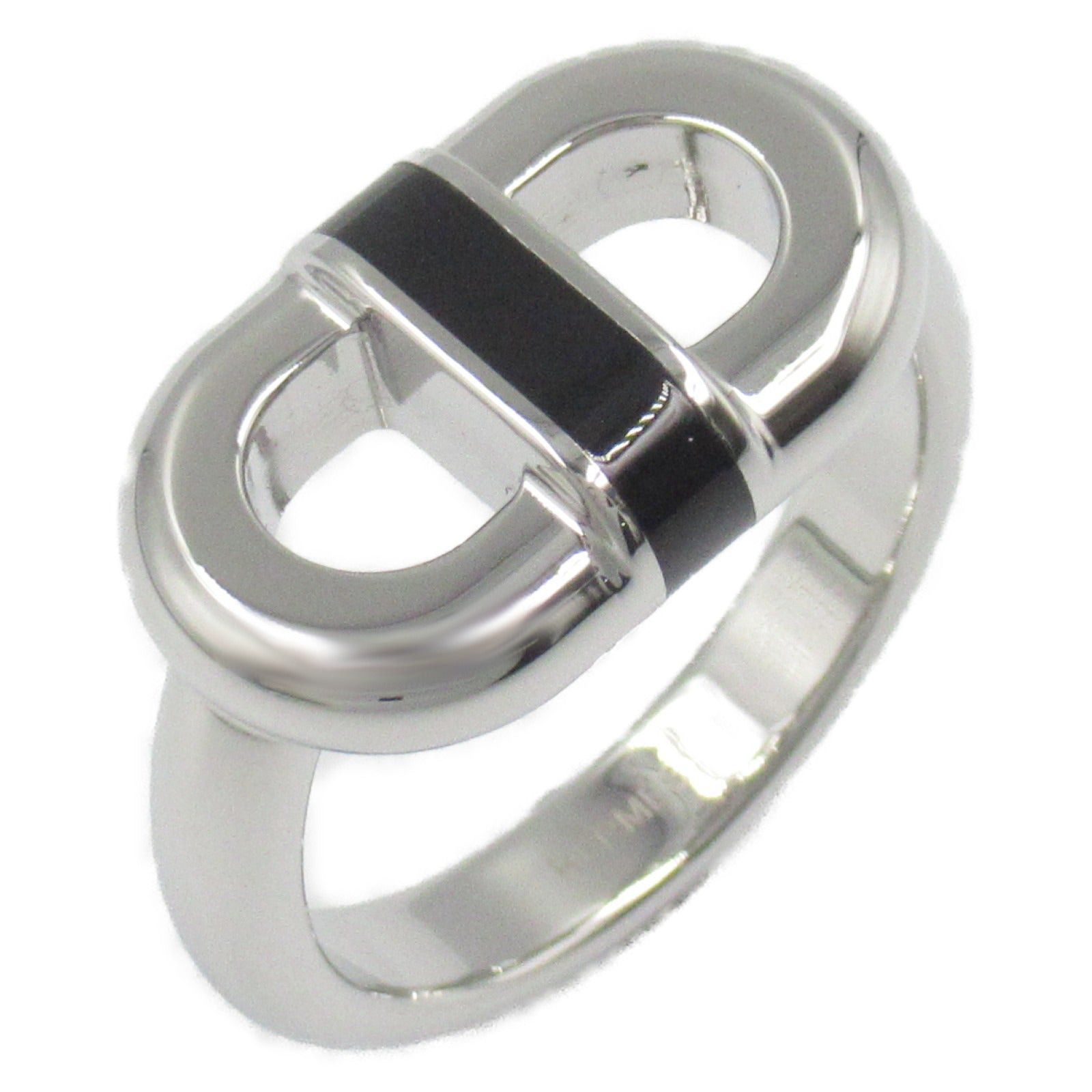 Hermes Hermes Mayonnaise Ring Stainless Steel Ceramic Black Size ONE SIZE - 1 Thumbnail