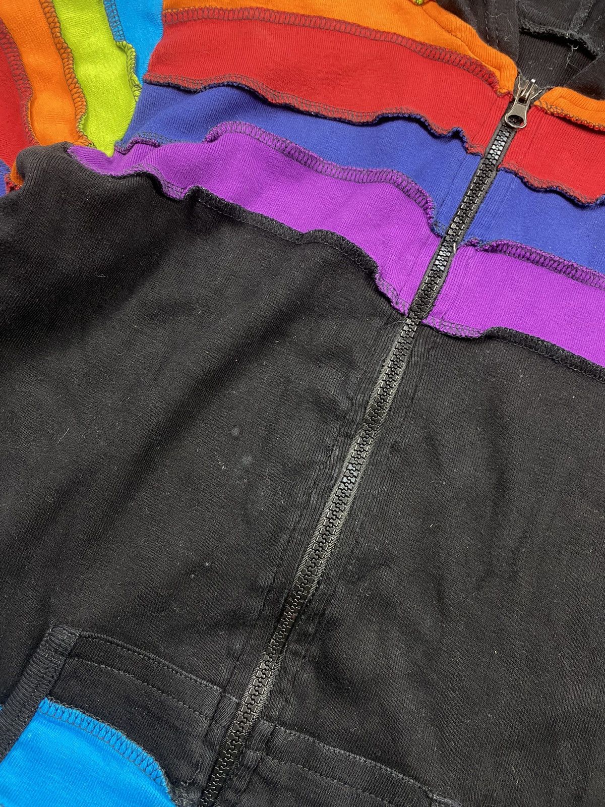 Japanese Brand × Vintage Textured rare Nepal zip up hoodie y2k opium avantgarde art Size US S / EU 44-46 / 1 - 4 Thumbnail