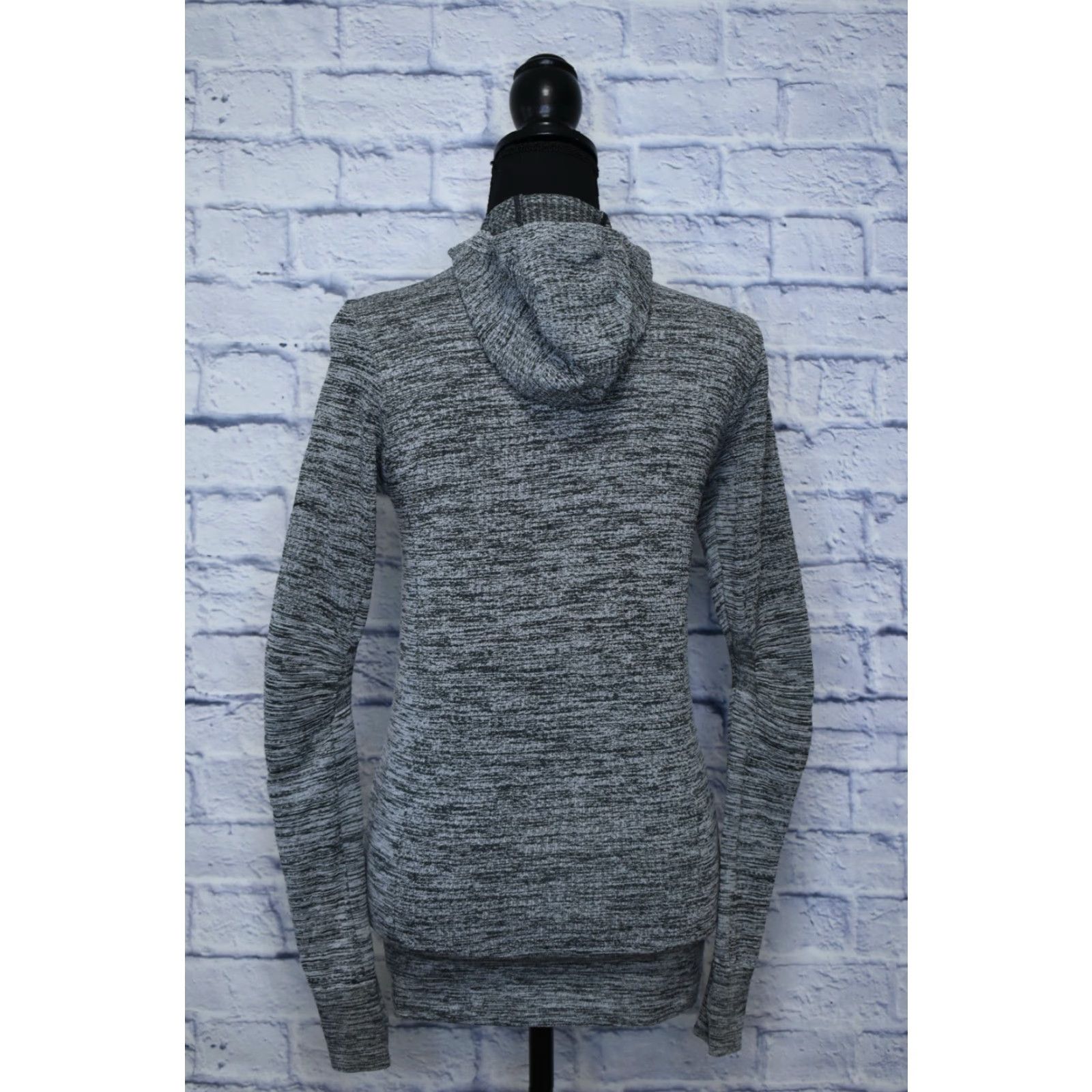 Nike Nike Pro Hooded Long Sleeve Shirt Womens Small Black Gray Thumb Holes Size S / US 4 / IT 40 - 5 Thumbnail