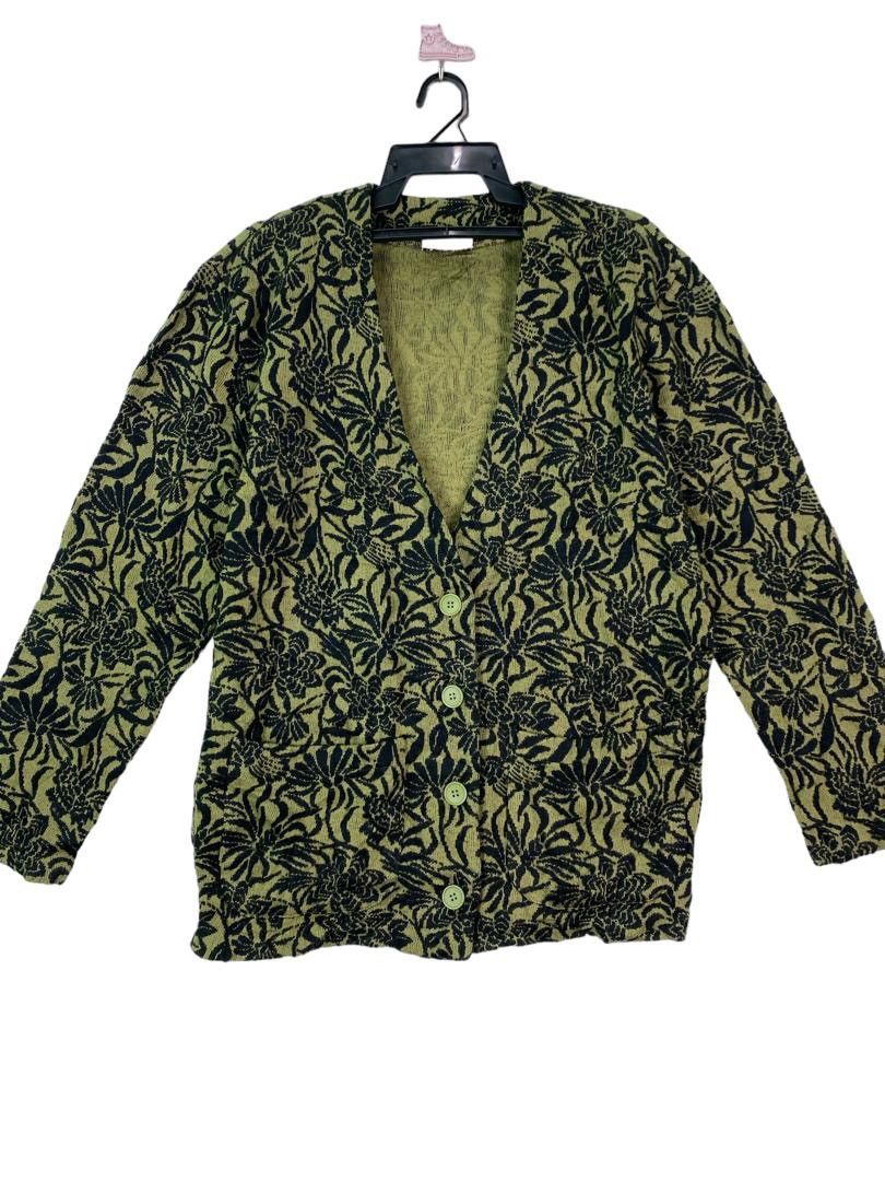 Norma Kamali × Vintage Vtg 90s Norma Kamali floral coat jacket button up Size ONE SIZE - 3 Thumbnail