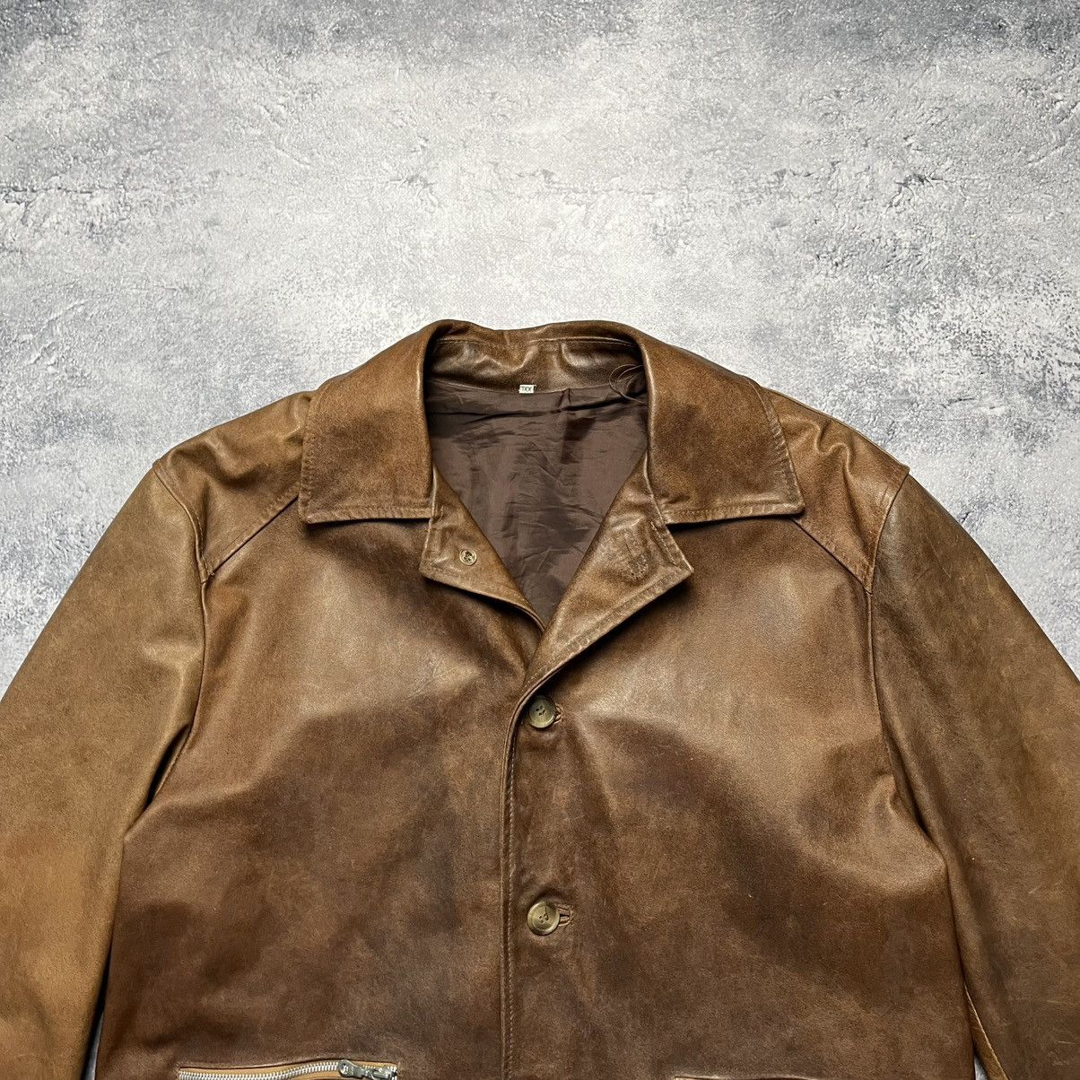 Genuine Leather Vintage Vera Pelle Leather Jacket Italian Y2K Size US XXL / EU 58 / 5 - 2 Thumbnail