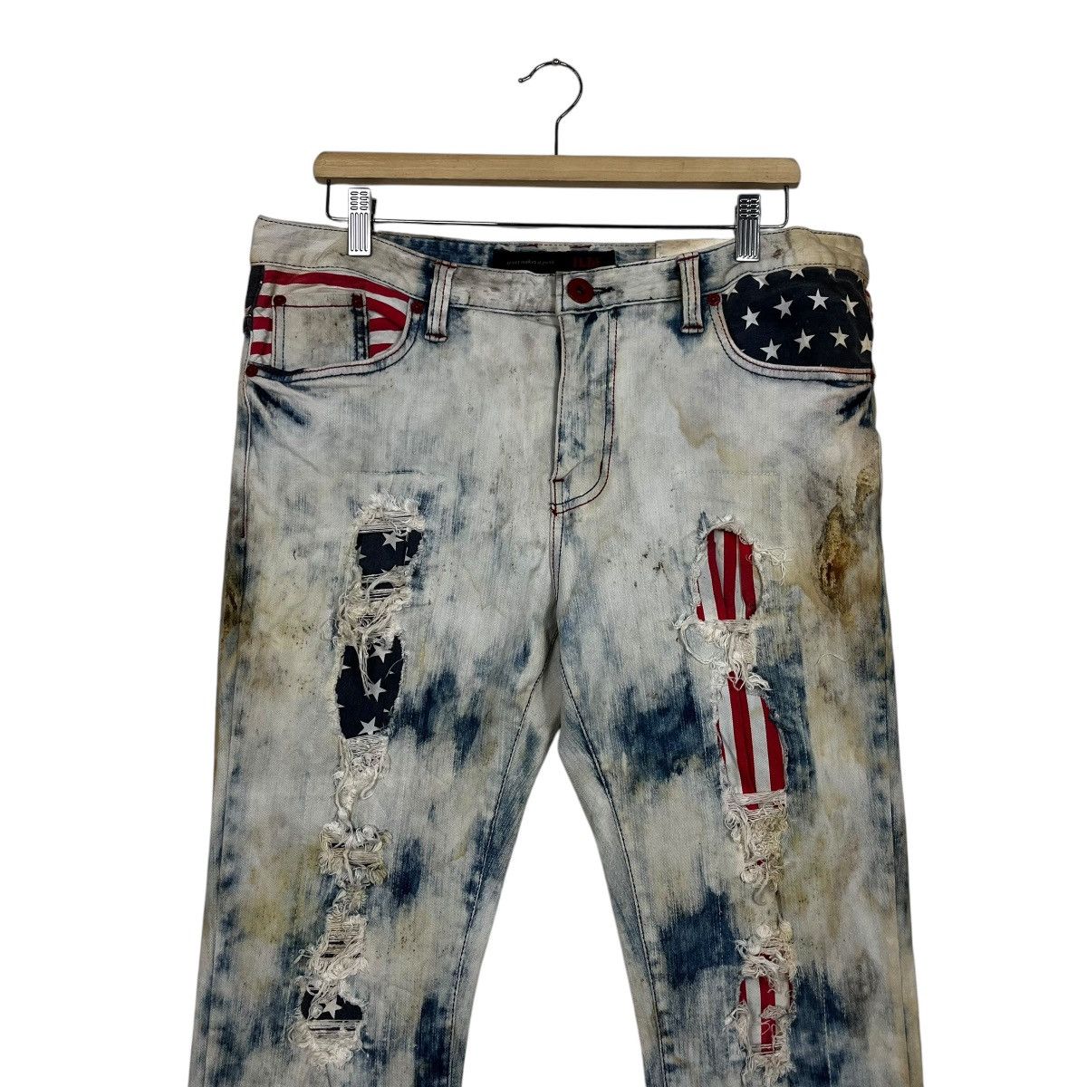 Jean Vintage ILDF Punk Distressed Motive Denim Size US 34 / EU 50 - 3 Thumbnail