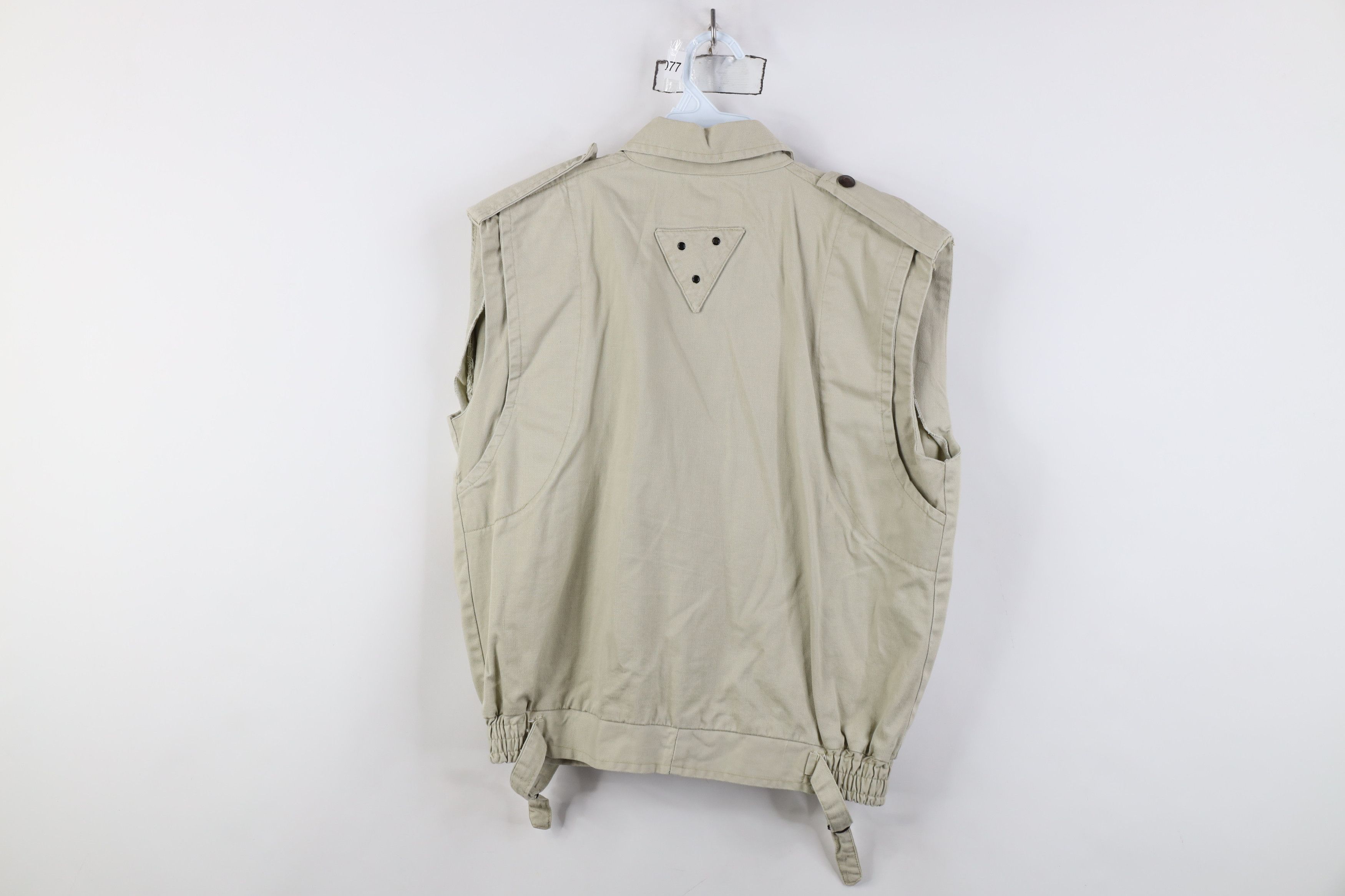 Vintage Vtg 70s 80s Streetwear Side Buckle Canvas Vest Jacket Size L / US 10 / IT 46 - 14 Thumbnail