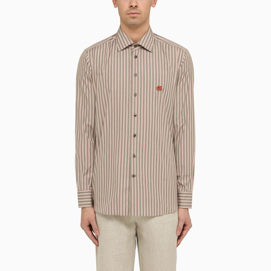 Image of Etro O1D2Blof0424 Cotton Shirt In Pink, Men's (Size Small)