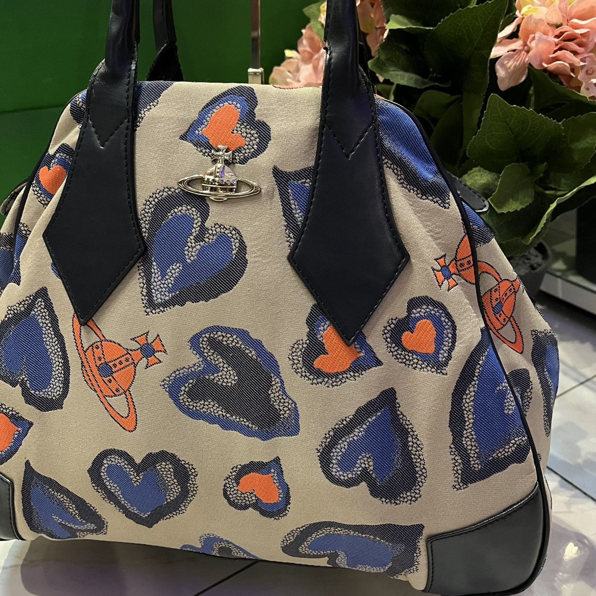 Vivienne Westwood Vivienne Westwood Heart & Orb Print Bowler Bag Size ONE SIZE - 4 Thumbnail