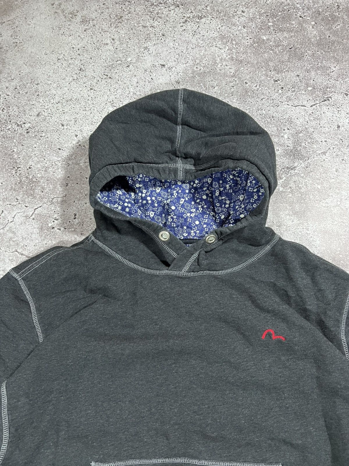 Evisu Vintage 2000s Y2K EVISU Hoodie Pullover Sweatshirt Size US M / EU 48-50 / 2 - 4 Thumbnail