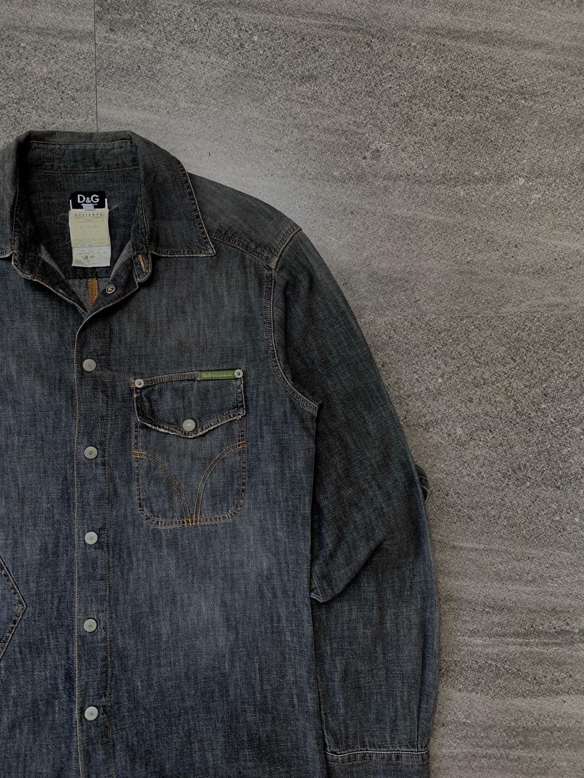 Dolce & Gabbana FREE TAX! Misplaced Pocket Denim Shirt - Medium Size US M / EU 48-50 / 2 - 3 Thumbnail