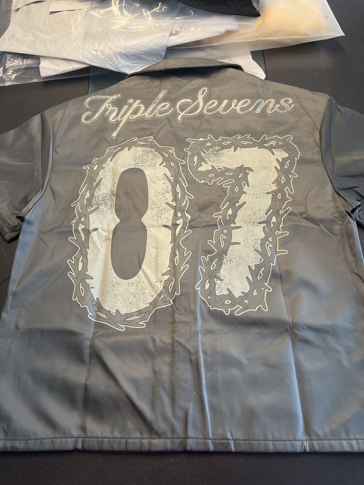 Other Triple sevens nylon t-shirt grey Size US M / EU 48-50 / 2 - 6 Thumbnail