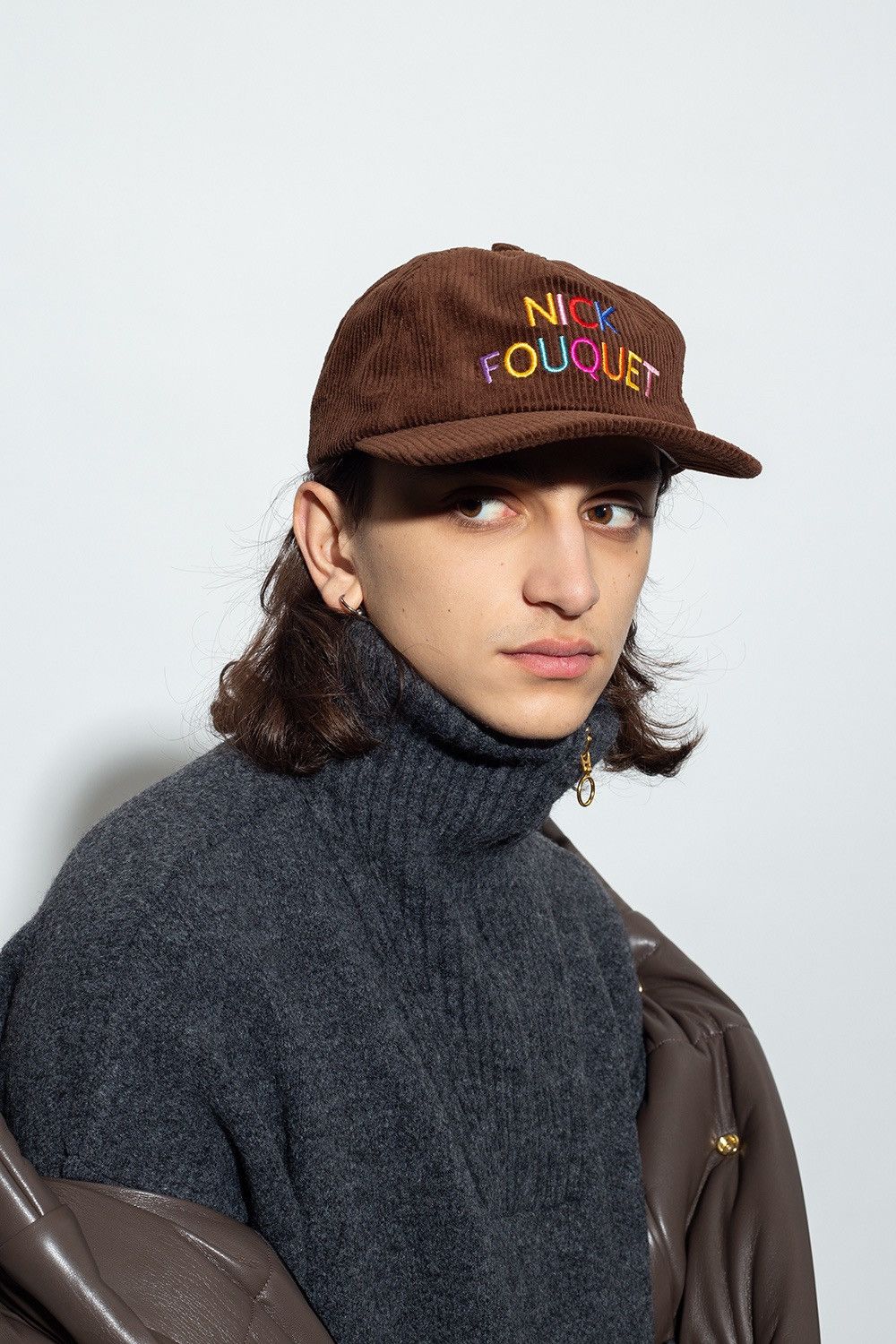Nick Fouquet Nick Fouquet Rainbow Unstructured Corduroy Hat Size ONE SIZE - 5 Thumbnail