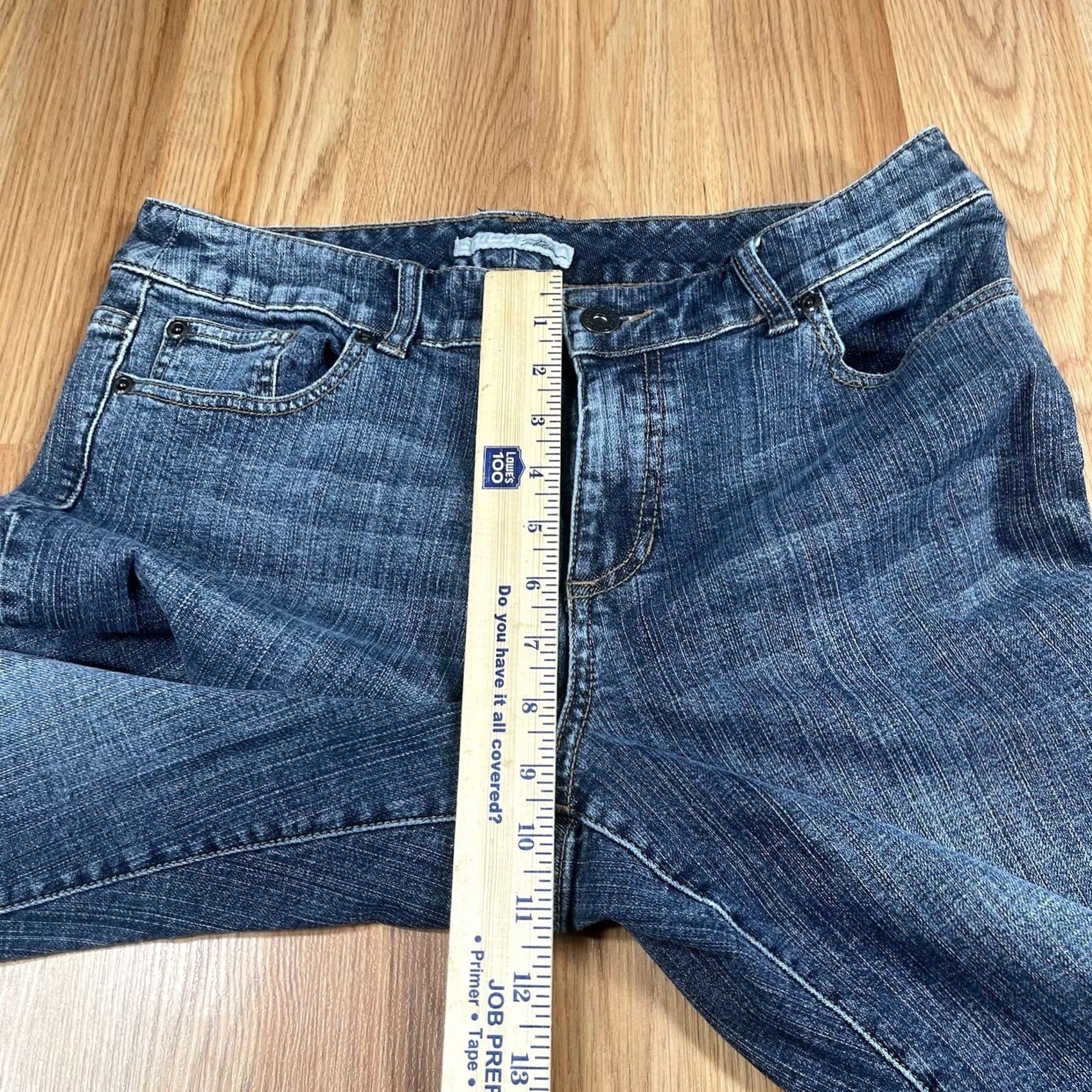 Denime Chico’s Jeans Womens 1.5 Reg Straight Leg Mid Rise Stretch Blue Denim Pants Size 26" / US 2 / IT 38 - 7 Thumbnail