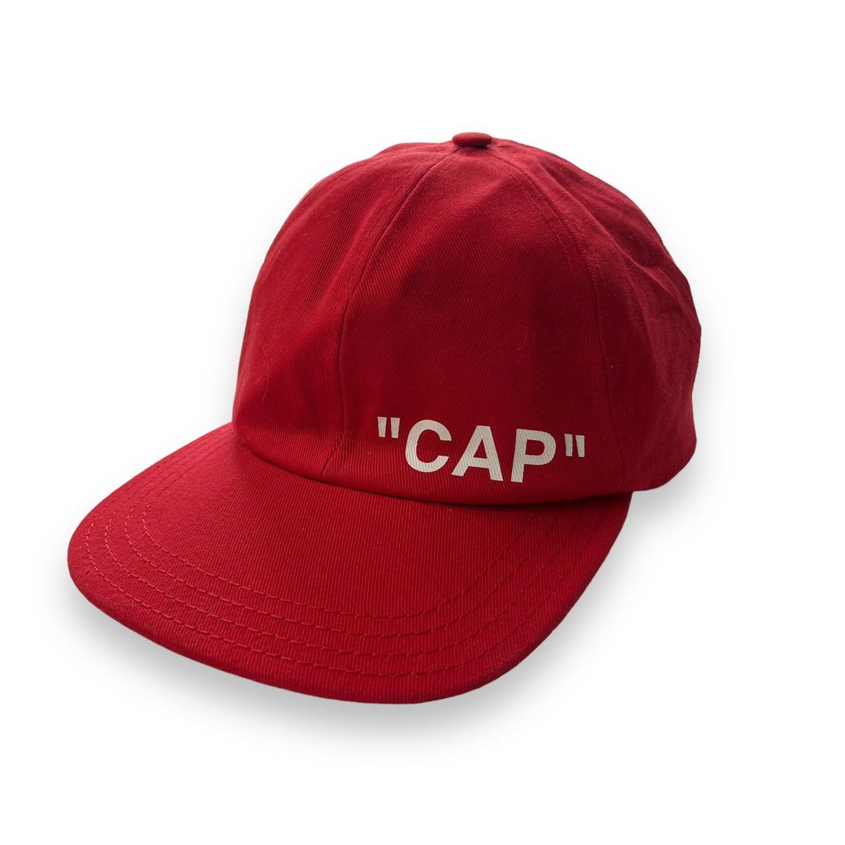 image of Off White Off-White Red Quote Cap, Men's