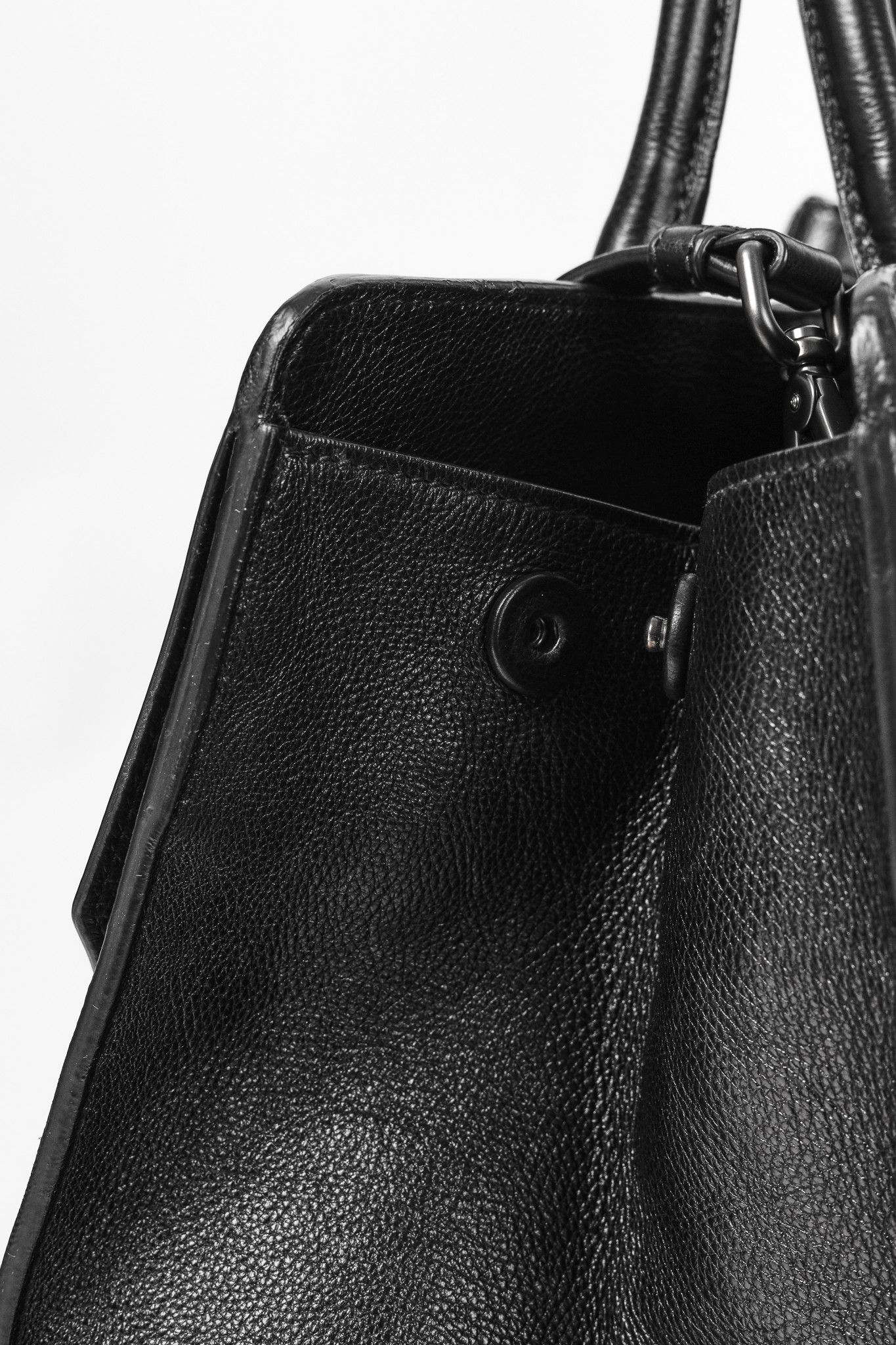 Prada Prada Pomice & Nero Glace Calf Leather Two-Tone Tote Size ONE SIZE - 13 Thumbnail