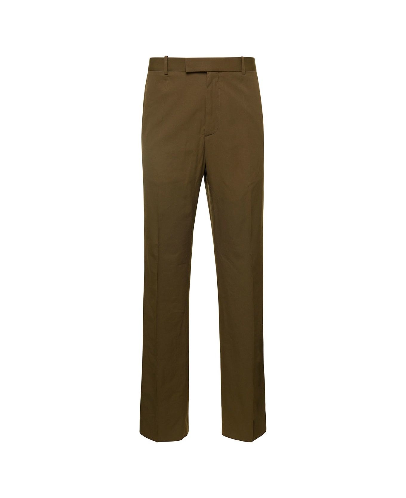 Bottega Veneta o1loc1c0325 722432 Trouser Compact Cotton Liana Olive Green Size US 34 / EU 50 - 1 Thumbnail