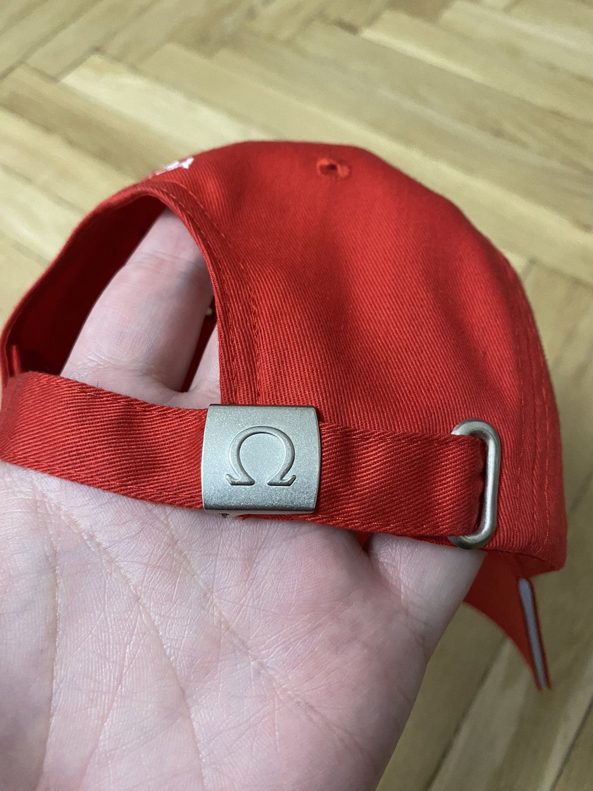 Omega OMEGA Baseball Hat Red/White Embroidered Adjustable Cap Size ONE SIZE - 4 Thumbnail