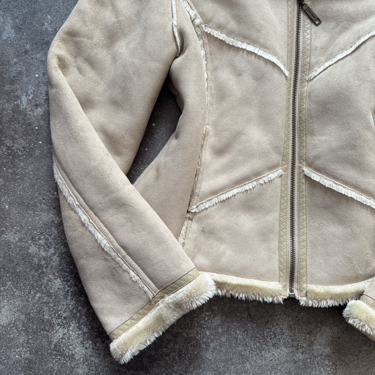 River Island River Island Y2K Faux Fur Sheepskin/Shearling Style Jacket Size L / US 10 / IT 46 - 6 Thumbnail