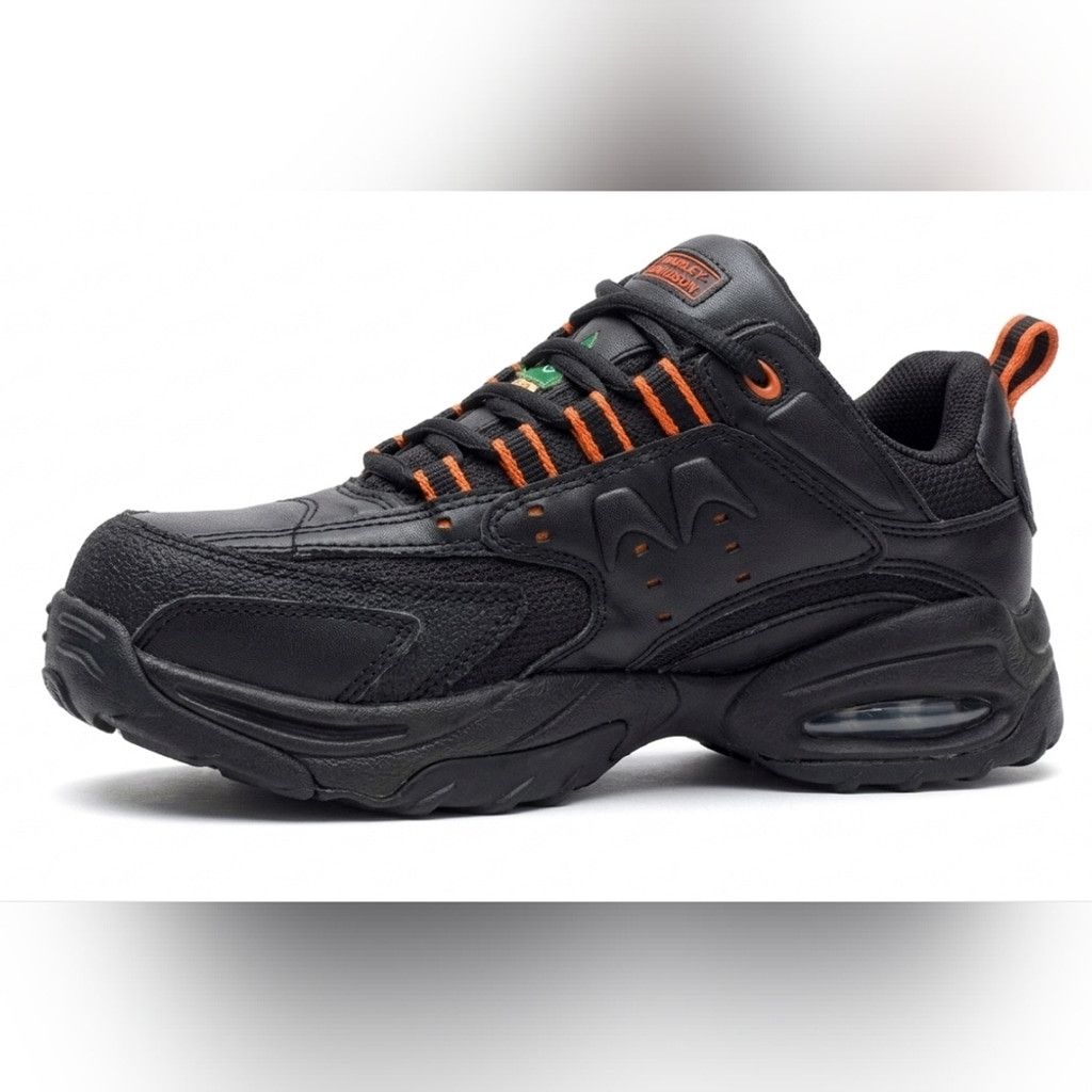 Harley Davidson Harley-Davidson Men's Black Leather Athletic Safety Shoe Size US 7.5 / EU 40-41 - 3 Thumbnail