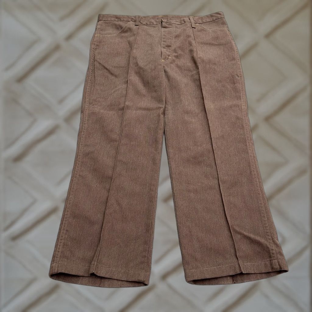 Vintage Maverick Jeans Mens 40L Brown Straight Leg Cropped Casual Classic Outdoor 38x26 Size US 40 / EU 56 - 1 Thumbnail