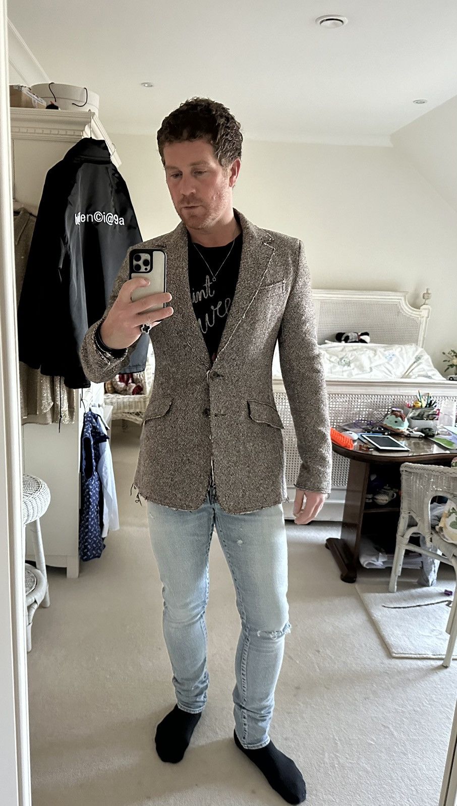 Dolce & Gabbana D&G Dolce & Gabbana tweed suit jacket 48 Medium slim cut Size 38R - 4 Thumbnail