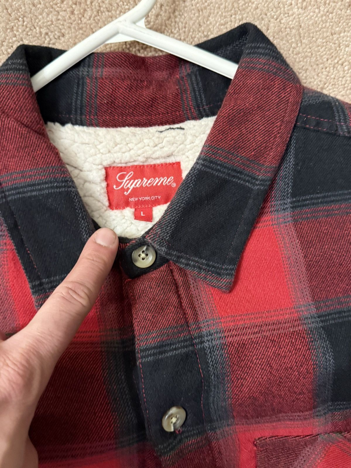 Supreme Supreme sherpa lined buffalo plaid flannel large Size US L / EU 52-54 / 3 - 2 Thumbnail