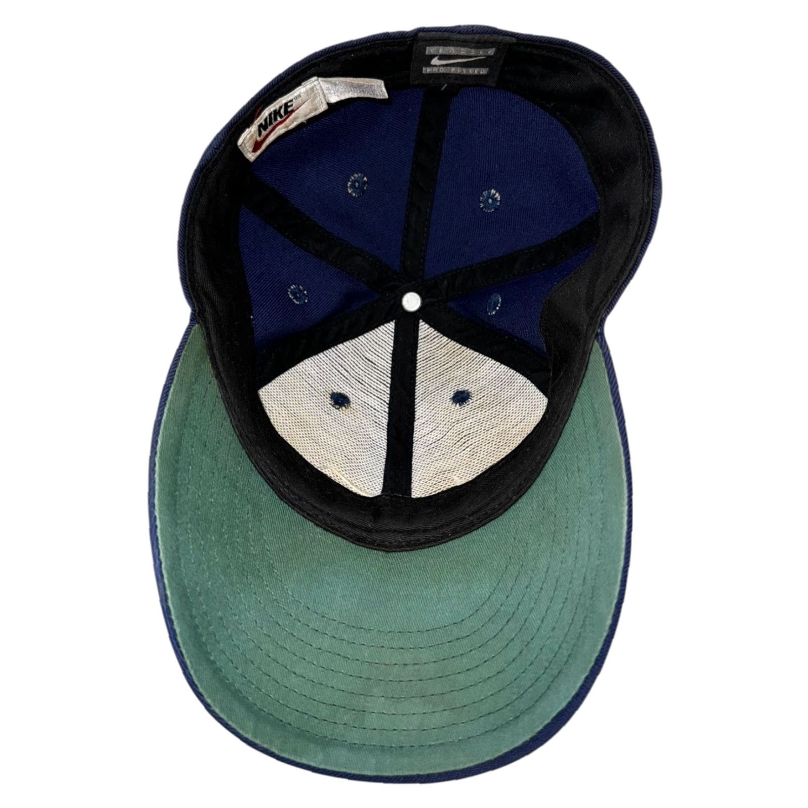 Nike VINTAGE Nike Hat 90s Navy Blue Fitted Cap Sz 7 RARE Mens Cap Baseball Cap Swoosh Hat Size 7 Nike Size ONE SIZE - 5 Thumbnail