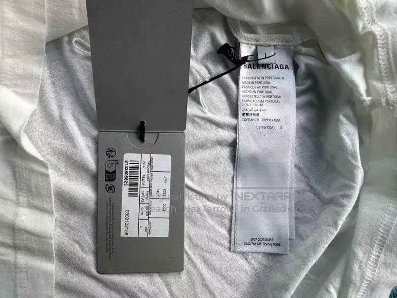 Other Balenciaga White Wave Blurred Short Sleeve Size US L / EU 52-54 / 3 - 5 Thumbnail