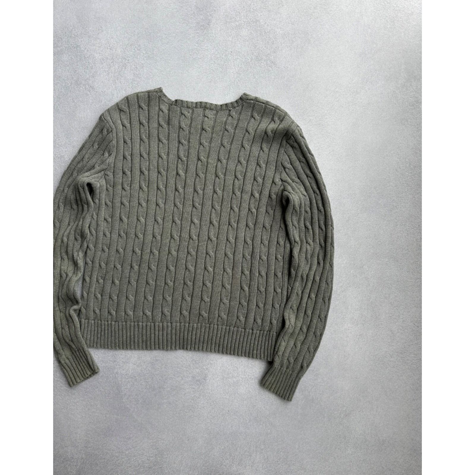 Polo Ralph Lauren VTG Polo Ralph Lauren Cable Knit Woman Dark Grey Sweater Size US L / EU 52-54 / 3 - 10 Thumbnail
