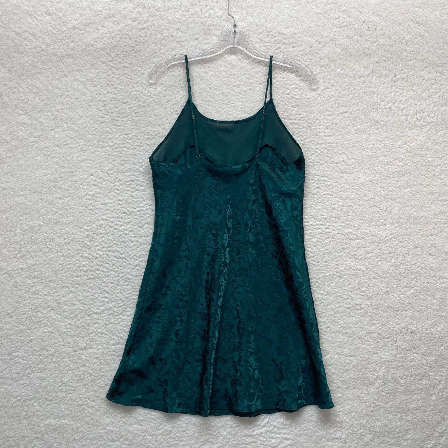 Vintage **90s Vintage Fleur de Nuit Emerald Medium Satin Slip Dress Victorian** User: **90s Vintage Fleur de Nuit Emerald Medium Satin Slip Dress Victorian** Size M / US 6-8 / IT 42-44 - 2 Thumbnail