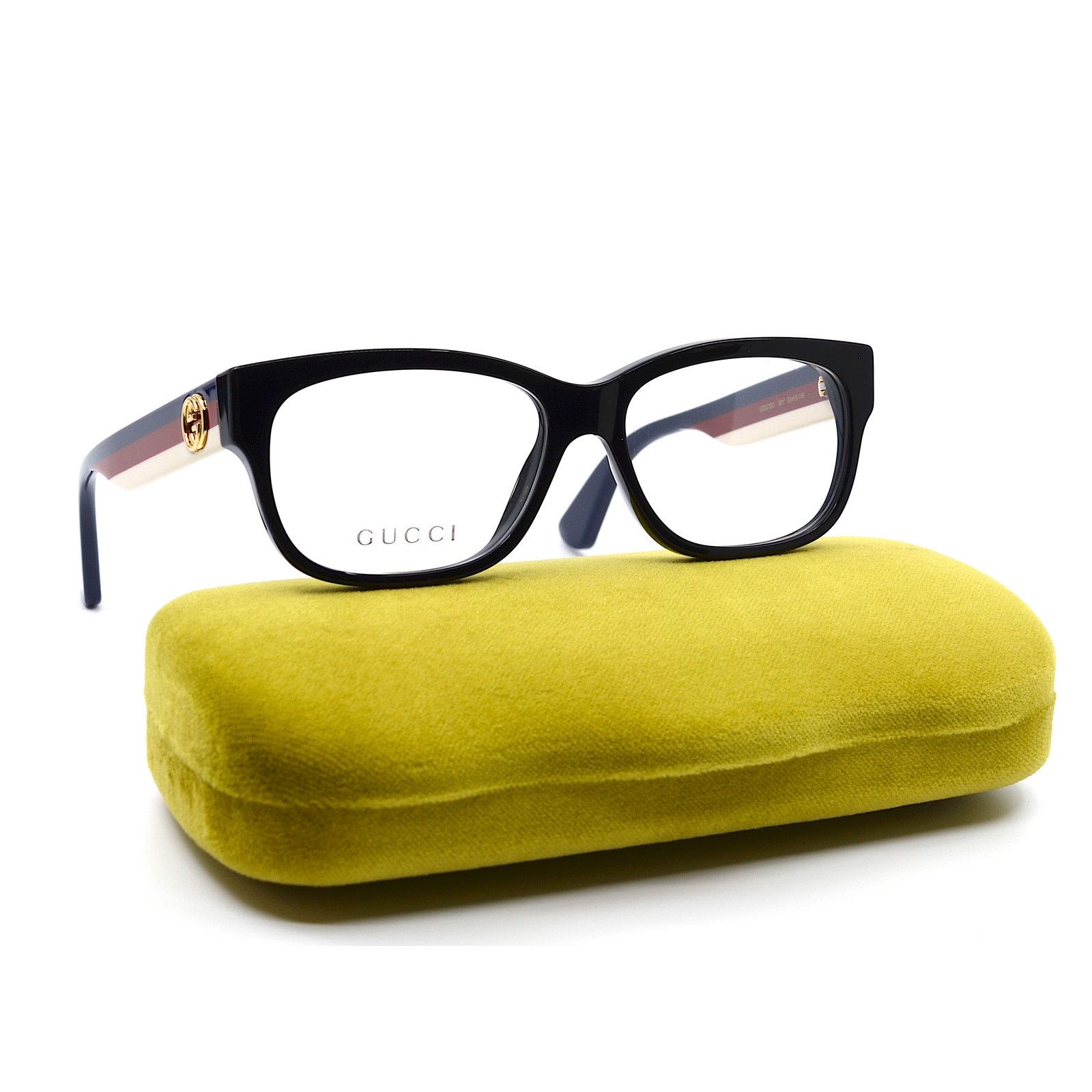 Gucci NEW GUCCI GG0278O 001 BLACK MULTICOLOR EYEGLASSES FRAME Size ONE SIZE - 1 Thumbnail