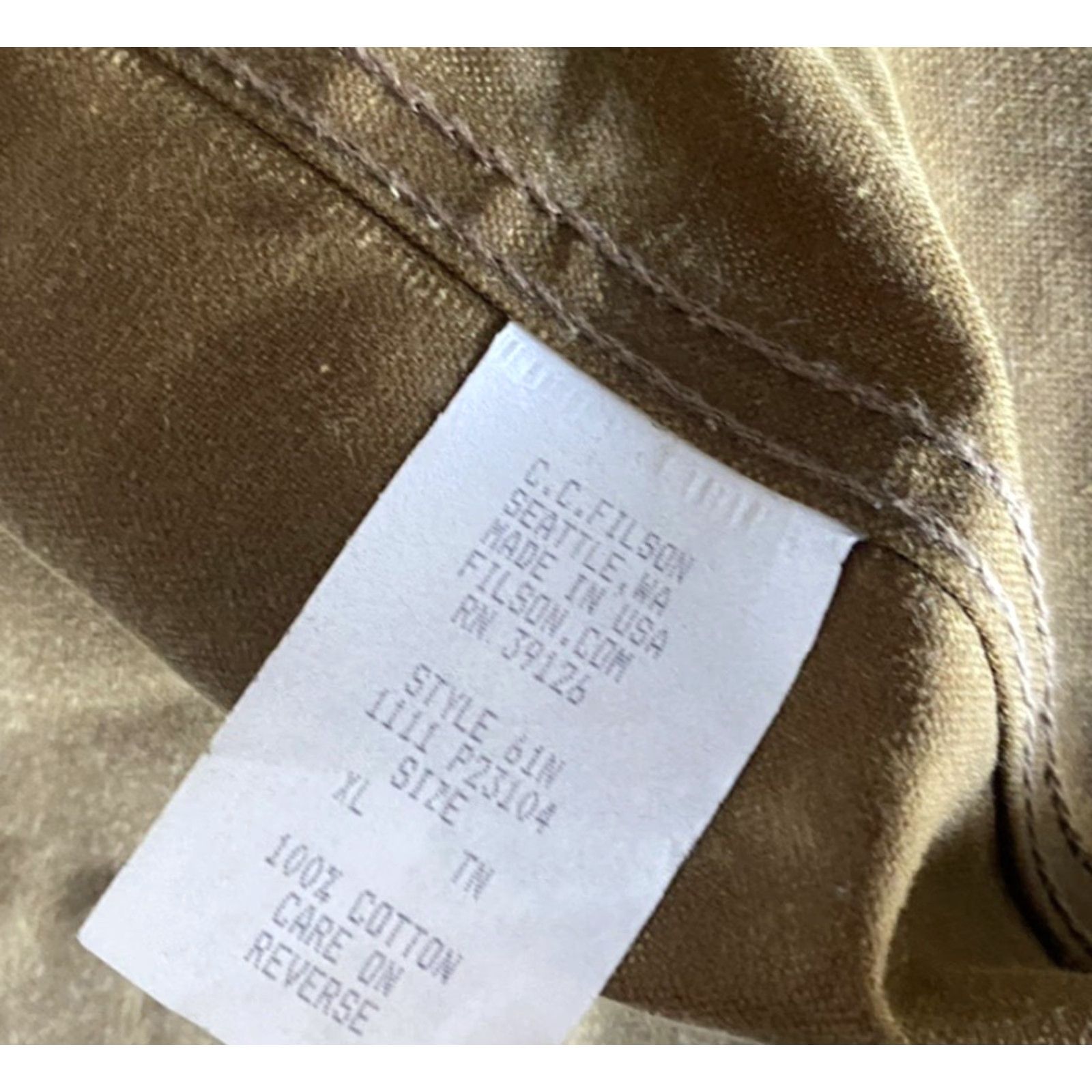 Filson VINTAGE Filson Coat Waxed Unlined Jacket Brown XL Made In USA VTG With Extra Wax Coat Mens XL Brown Waxed Pockets USA Size US XL / EU 56 / 4 - 6 Thumbnail